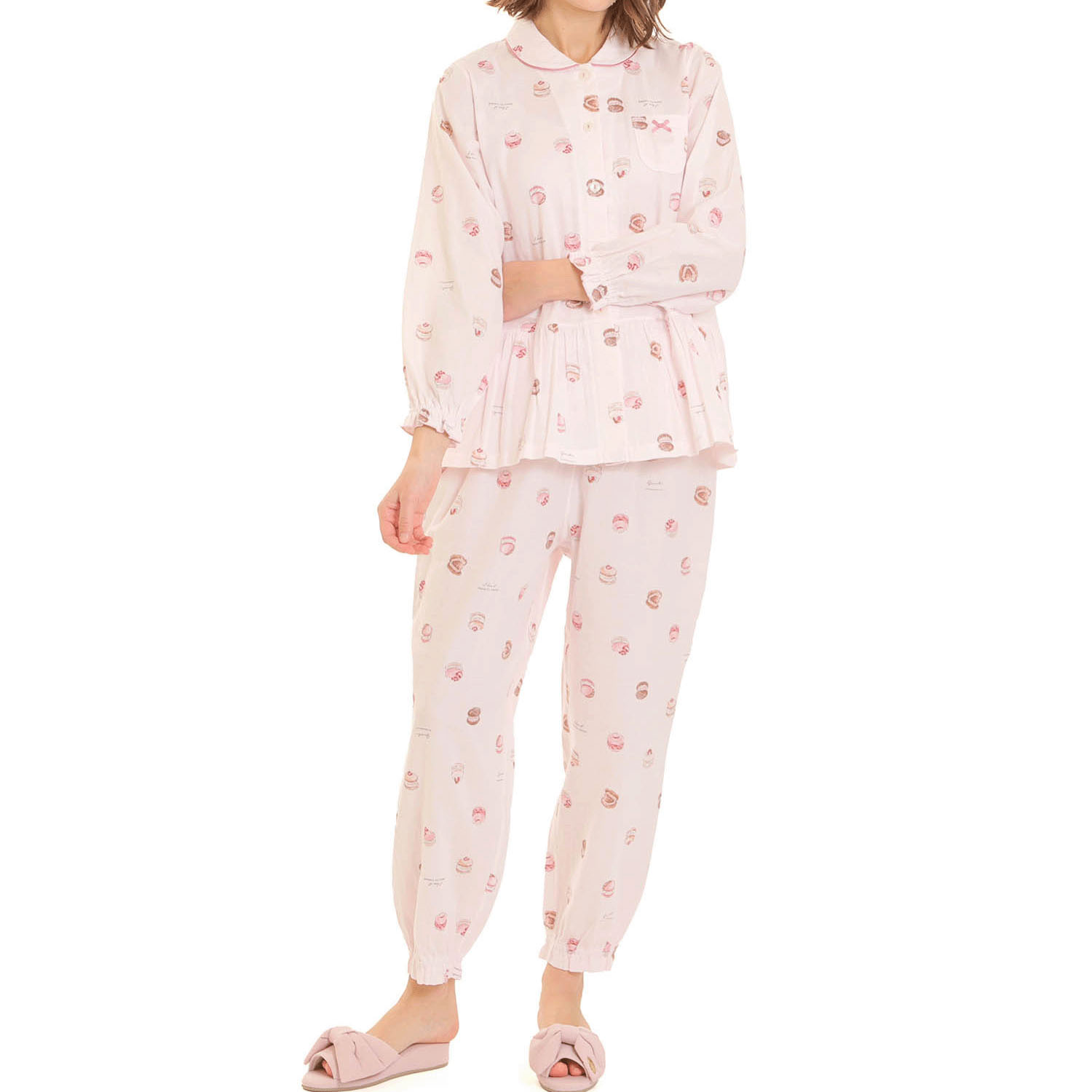 Narue ダブルガーゼマカロンシャツパジャマ - 画像9