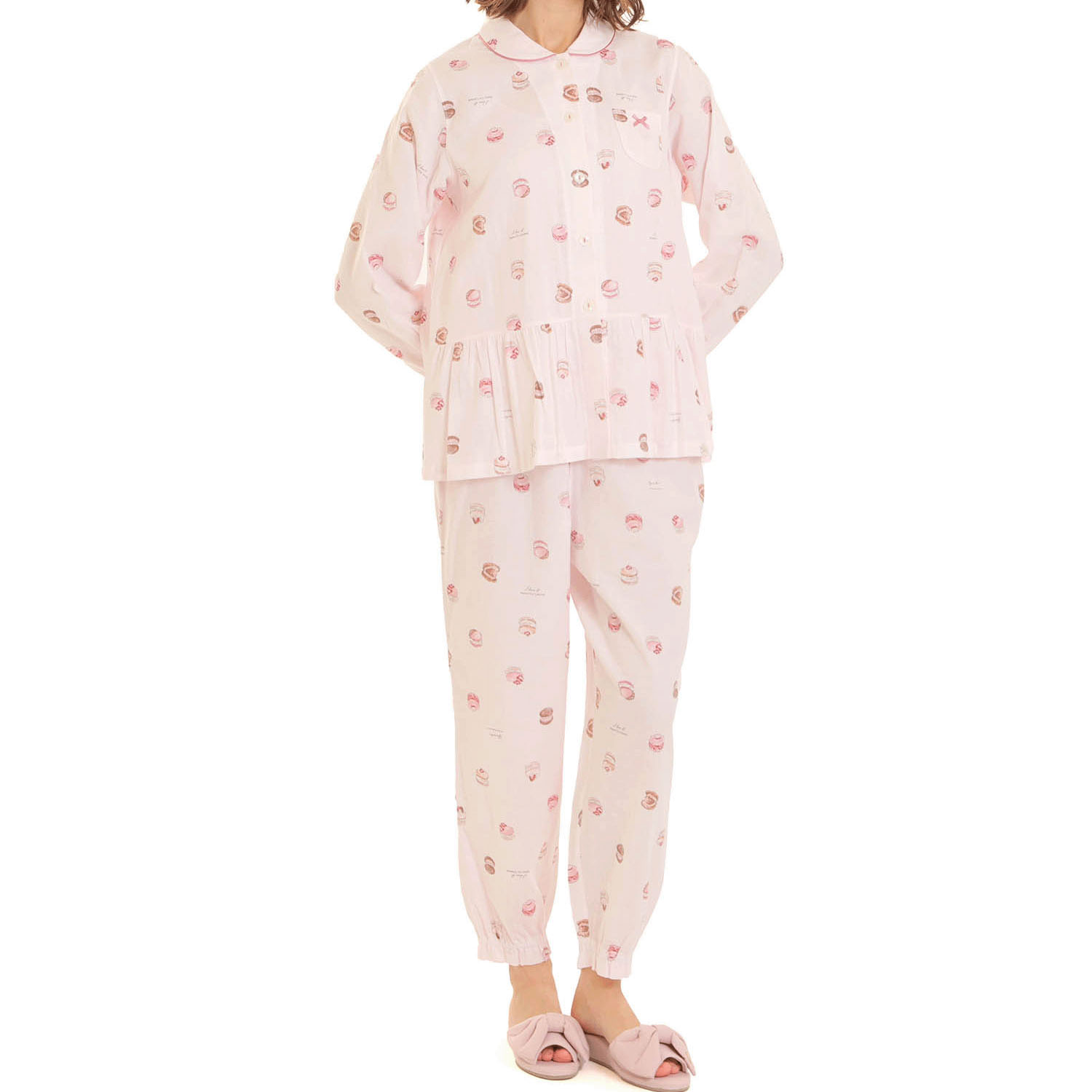 Narue ダブルガーゼマカロンシャツパジャマ - 画像10