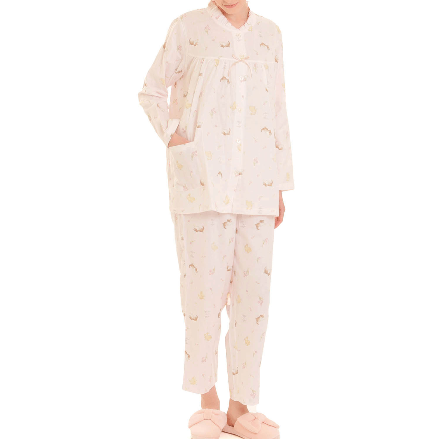 Narue ダブルガーゼプティラパンフリルパジャマ - 画像10