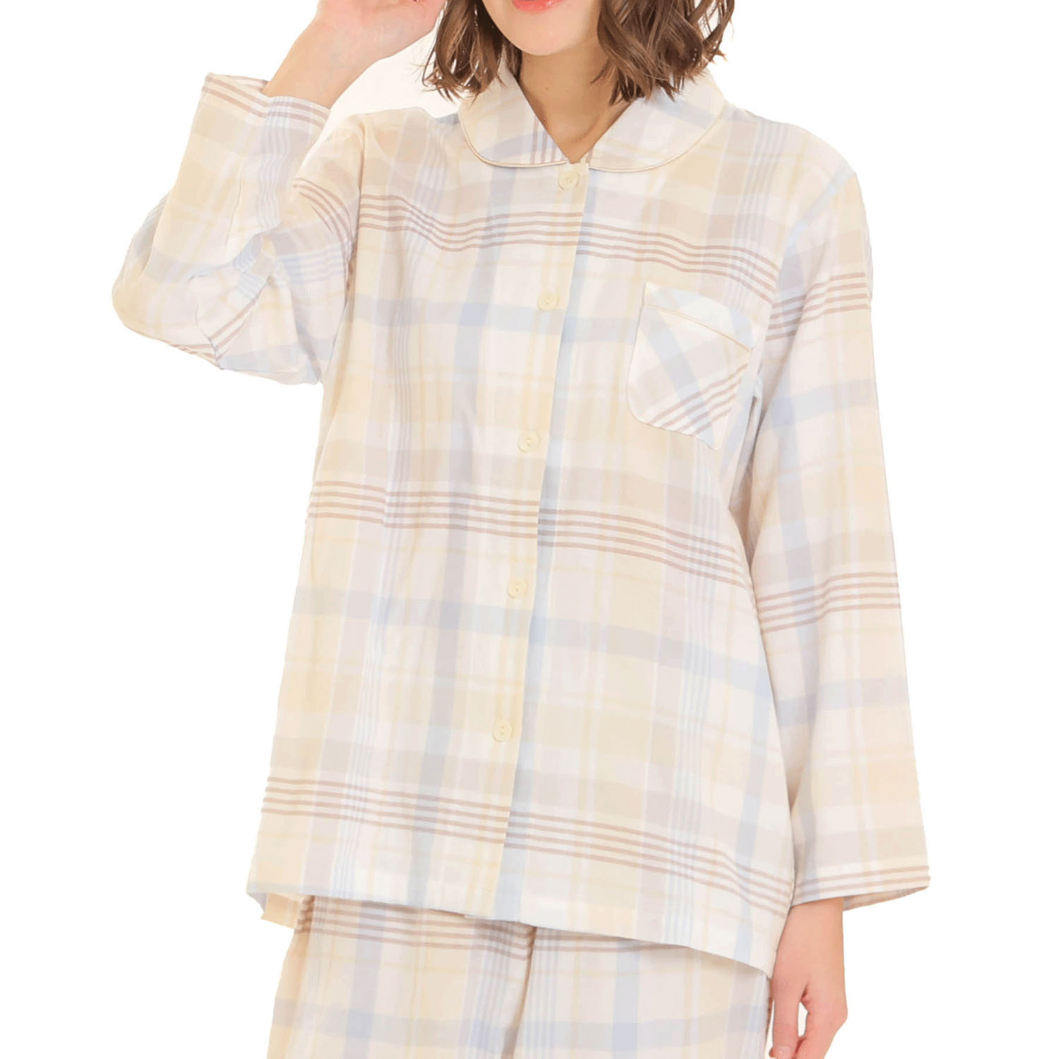 Narue ダブルガーゼマドラスチェックシャツパジャマ - 画像15