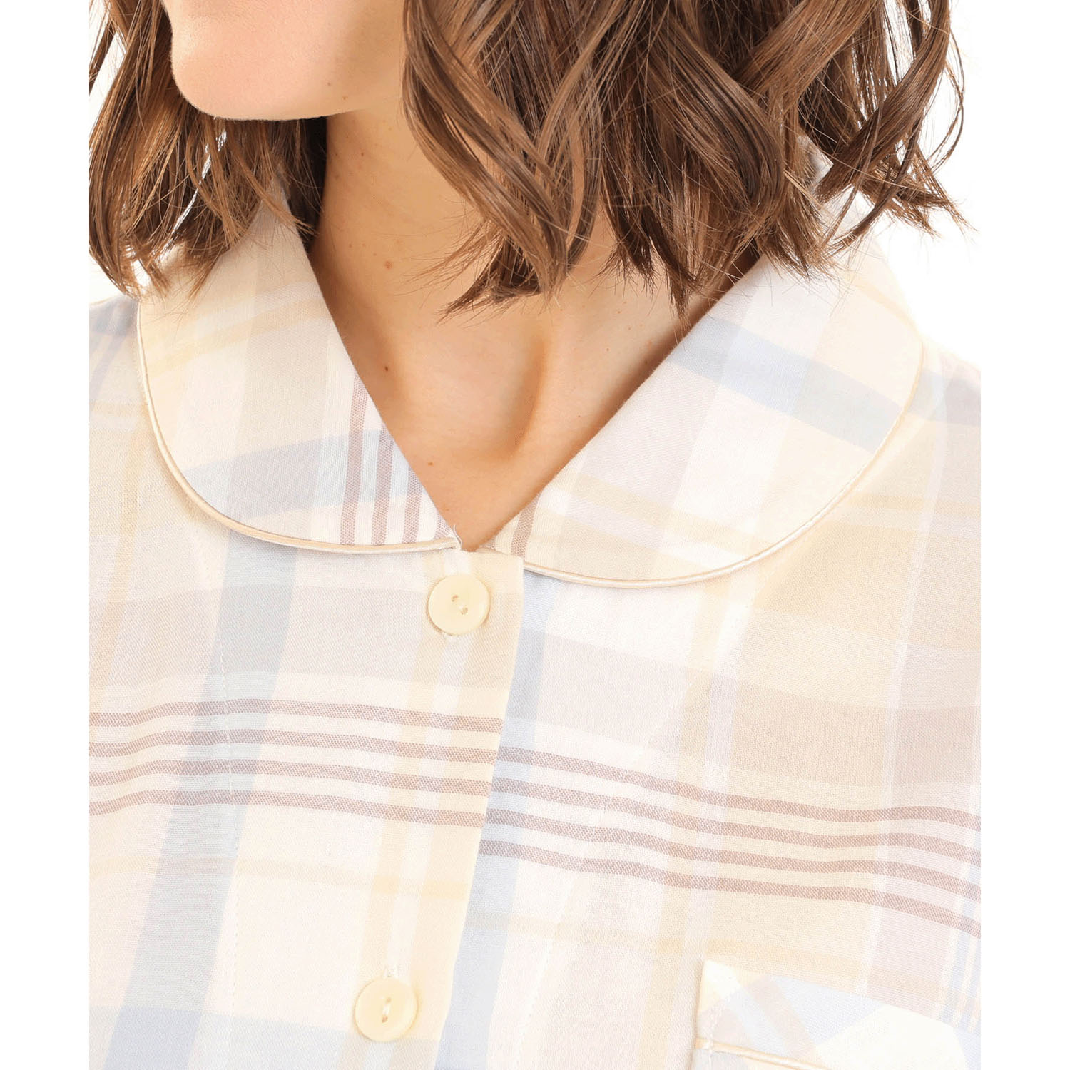 Narue ダブルガーゼマドラスチェックシャツパジャマ - 画像18