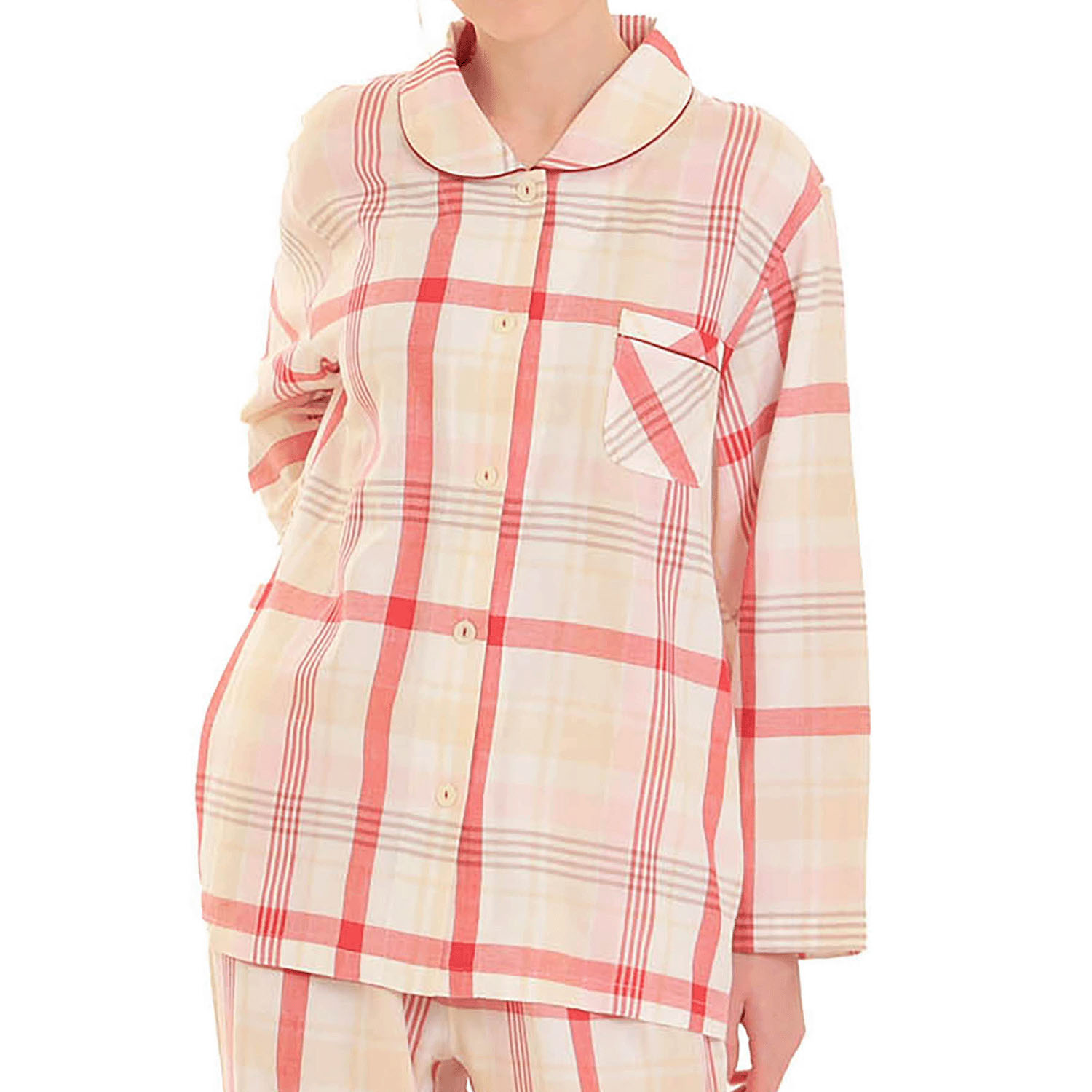 Narue ダブルガーゼマドラスチェックシャツパジャマ - 画像8