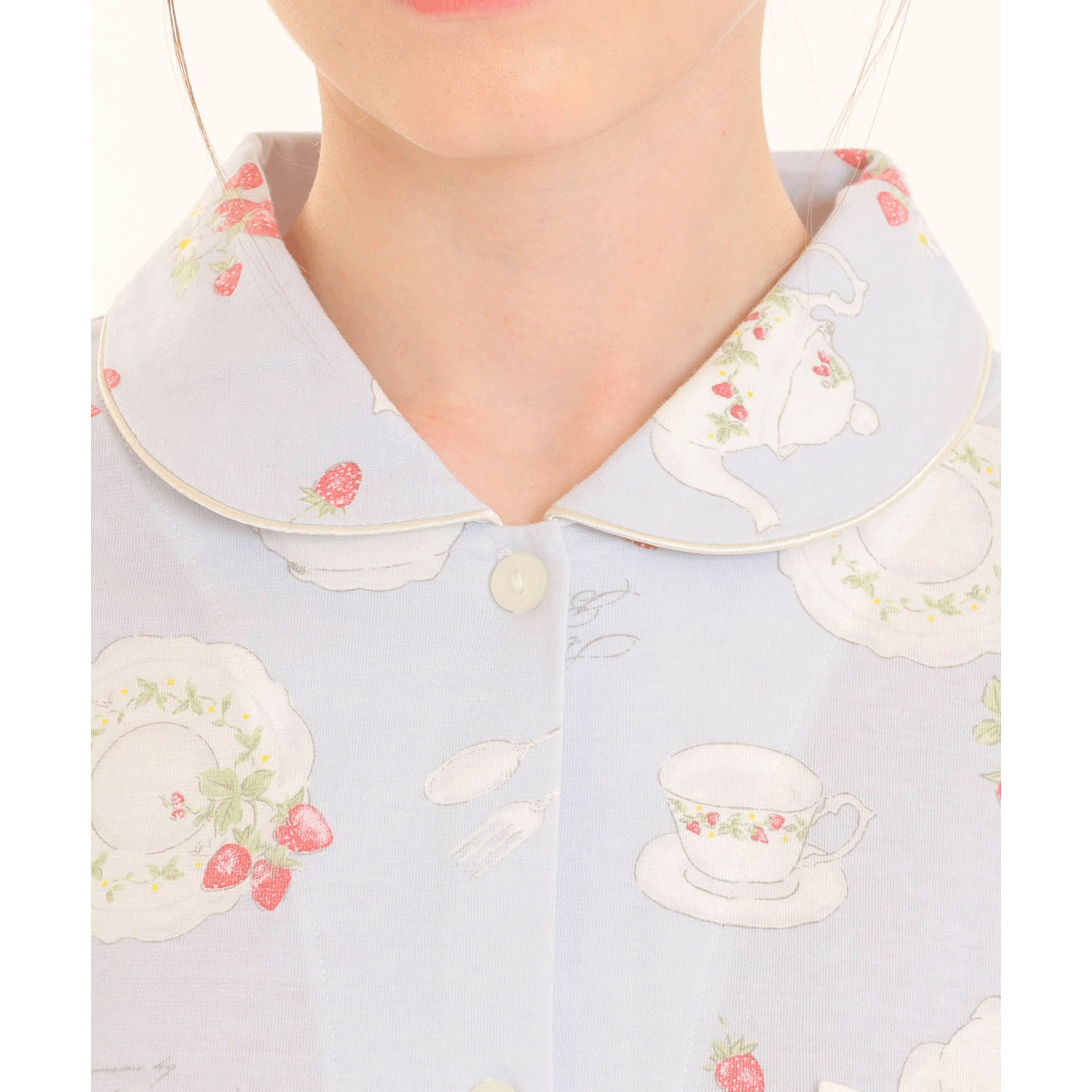 Narue 天竺ストロベリーカトラリーシャツパジャマ - 画像18