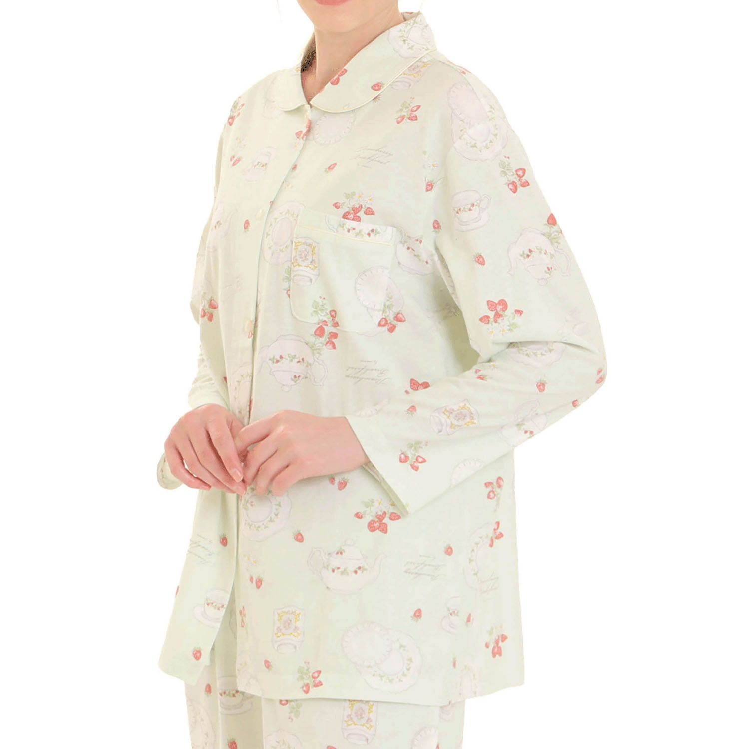 Narue 天竺ストロベリーカトラリーシャツパジャマ - 画像8