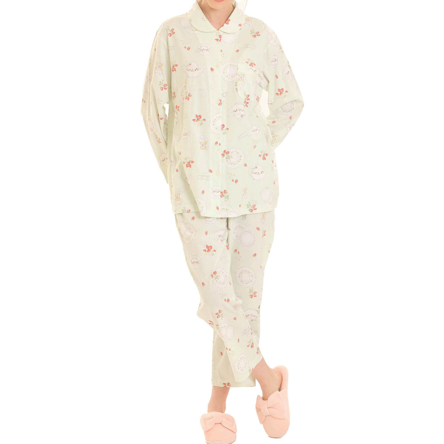 Narue 天竺ストロベリーカトラリーシャツパジャマ - 画像9