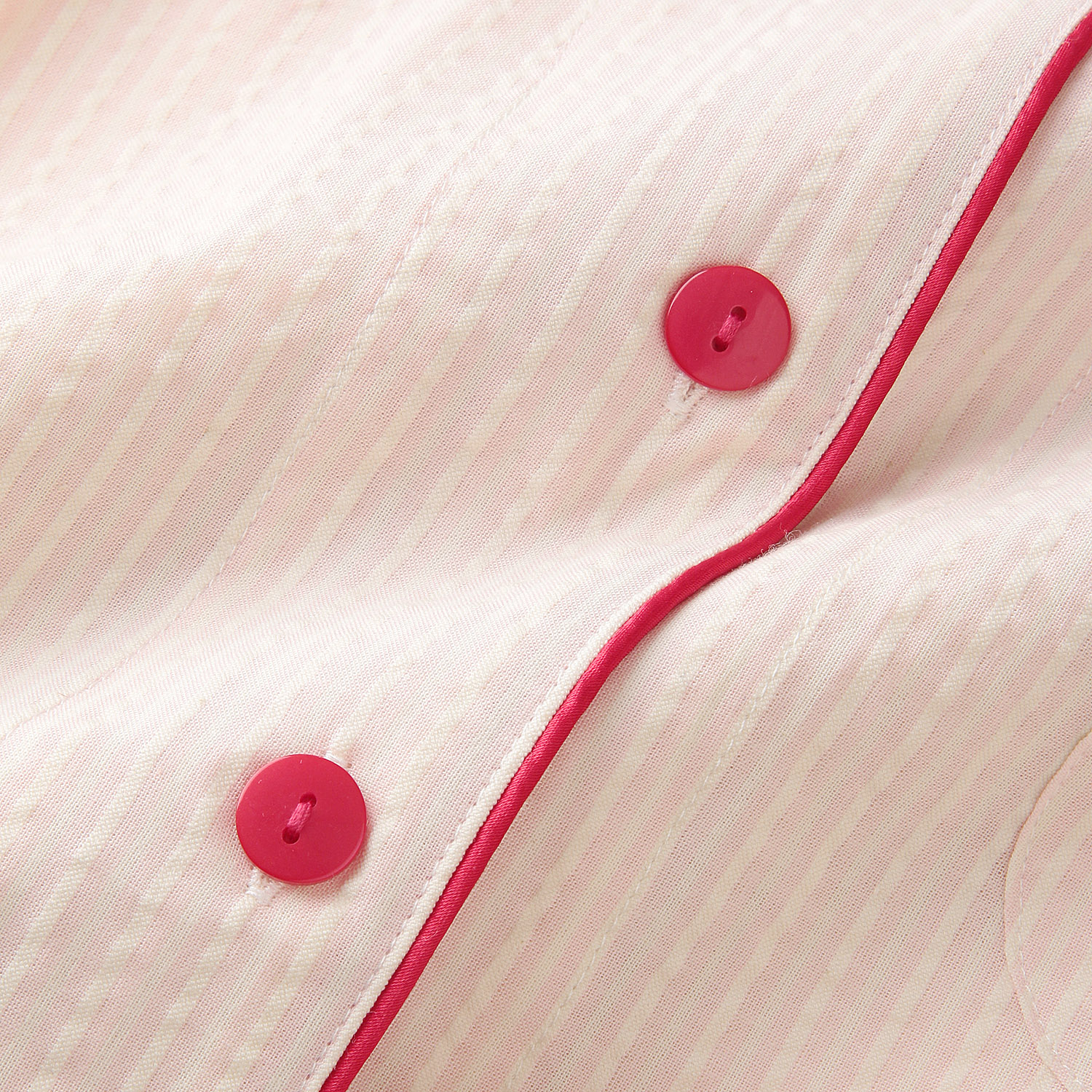 婦人 綿サッカーストライプ シャツパジャマ - 画像4