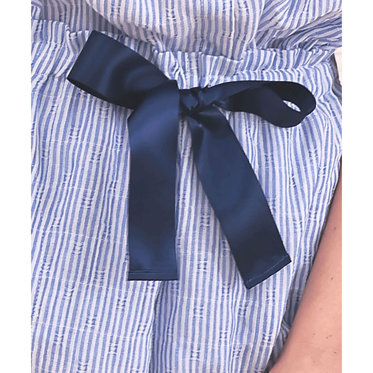 Narue シャーリング表ジャガードストライプ＆シャンブレーフリルパジャマ - 画像31