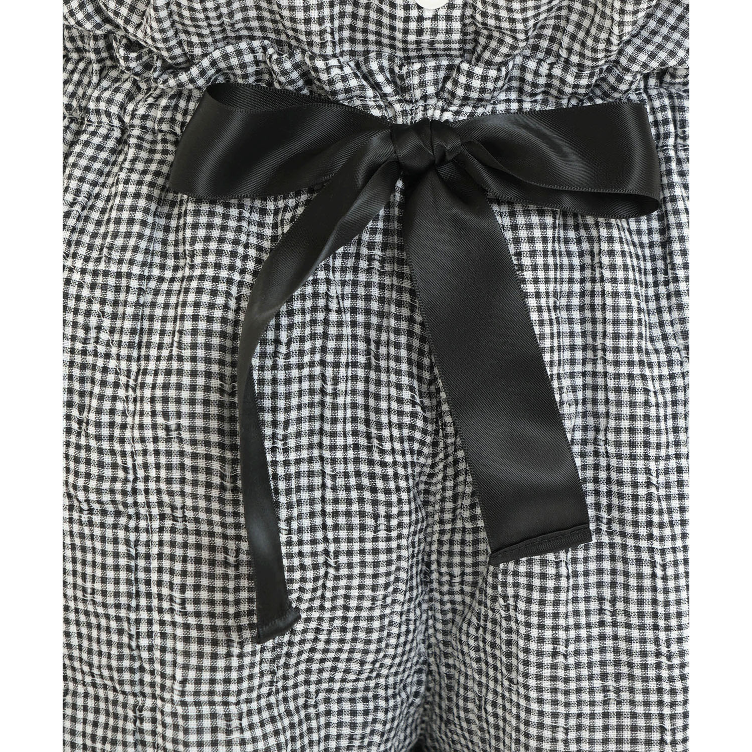 Narue シャーリング表ジャガードストライプ＆シャンブレーフリルパジャマ - 画像8