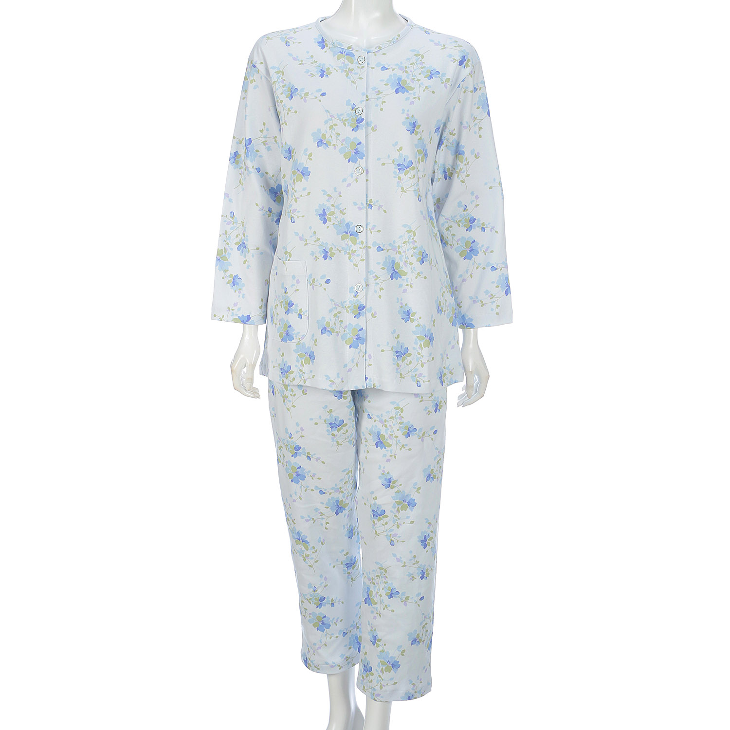 婦人綿100％スムースパジャマS、M、L 日本製 - 画像2