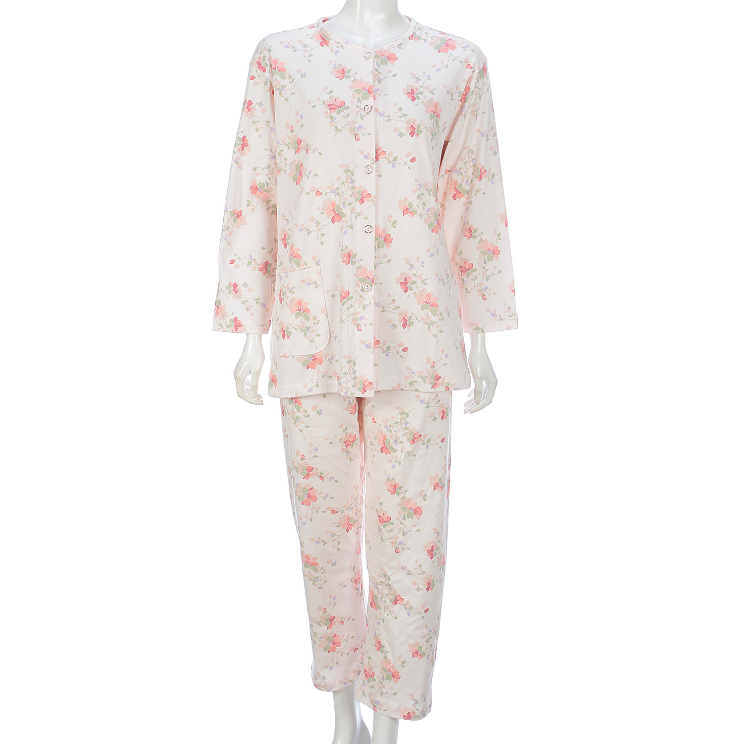 婦人綿100％スムースパジャマS、M、L 日本製