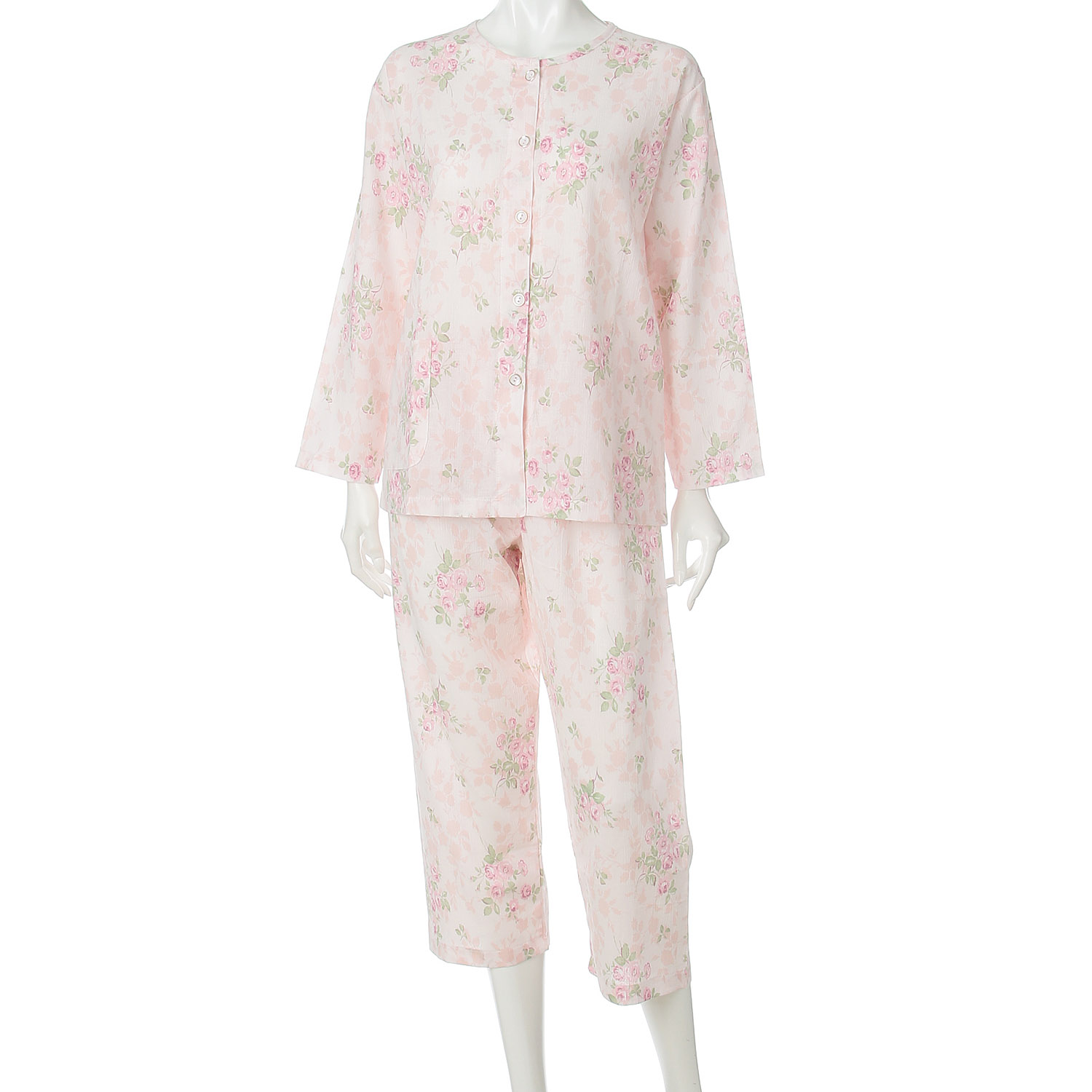 婦人楊柳全開長袖パジャマ プチサイズ - 画像2