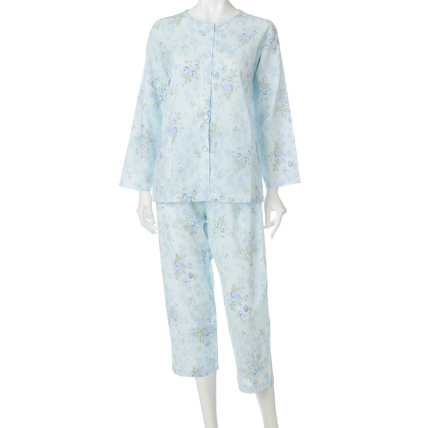 婦人楊柳全開長袖パジャマ プチサイズ - 画像3