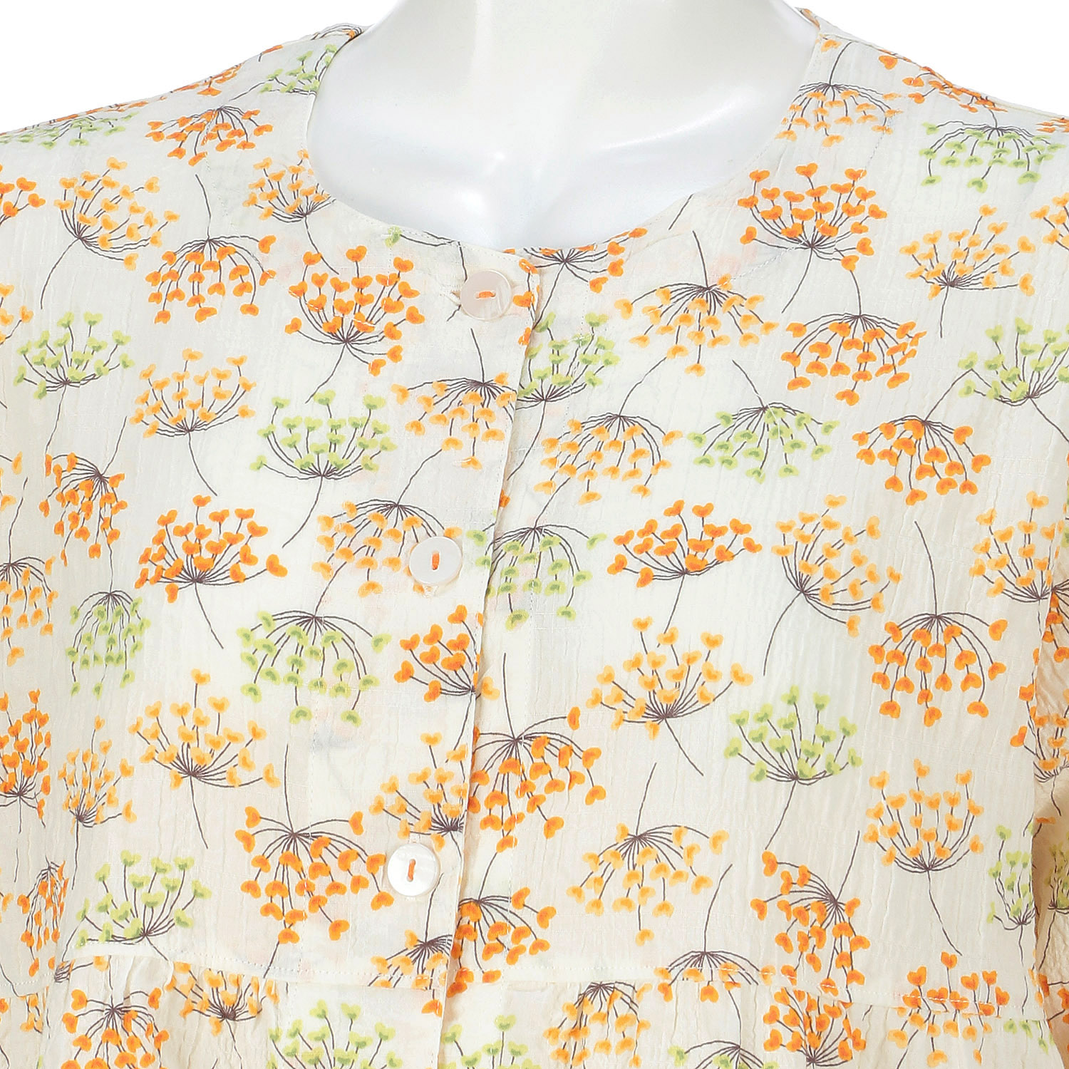 ナクリュール 眠活ラボ ローンシャーリングハートフラワー 婦人7分袖9分丈パンツパジャマ - 画像5