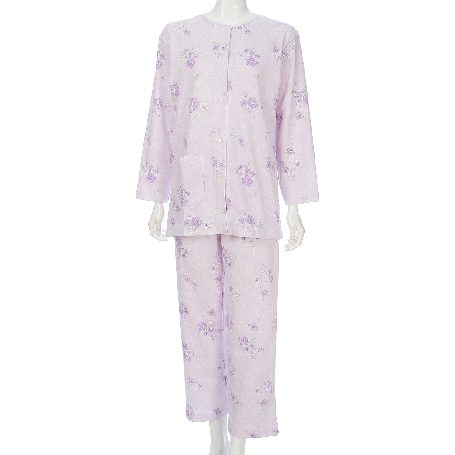 婦人綿100％スムースパジャマS、M、L 日本製 - 画像5