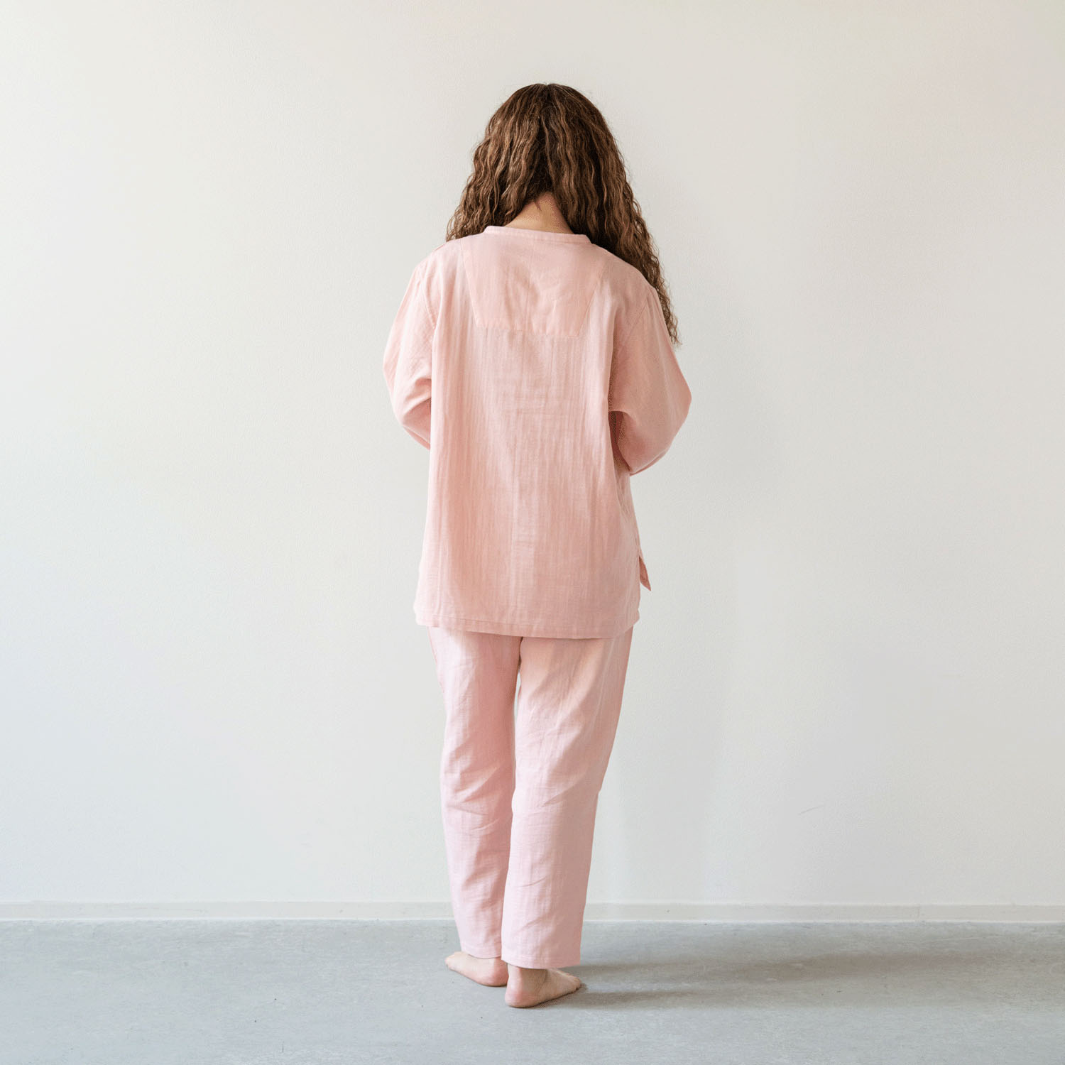 着る保湿クリーム 前開きスキッパーデザインパジャマ - 画像8