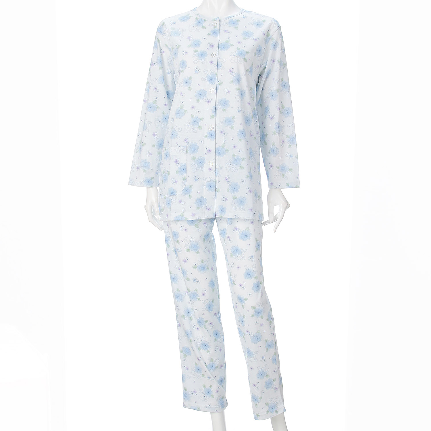 婦人 綿天竺全開パジャマ  S／M／L 日本製 - 画像2