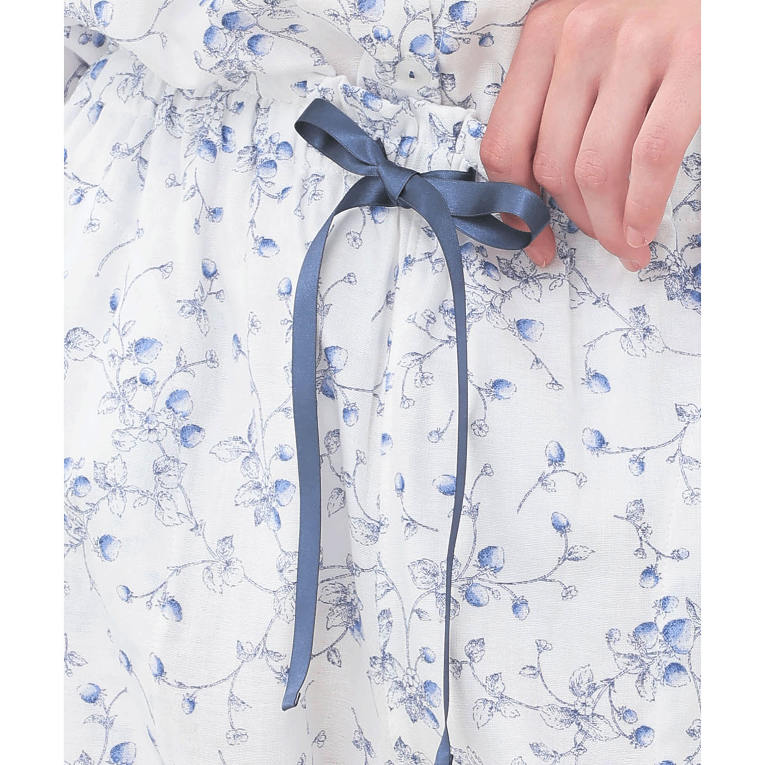 Narue 40／ダブルガーゼプティフレーズフリル7分袖パジャマ - 画像15