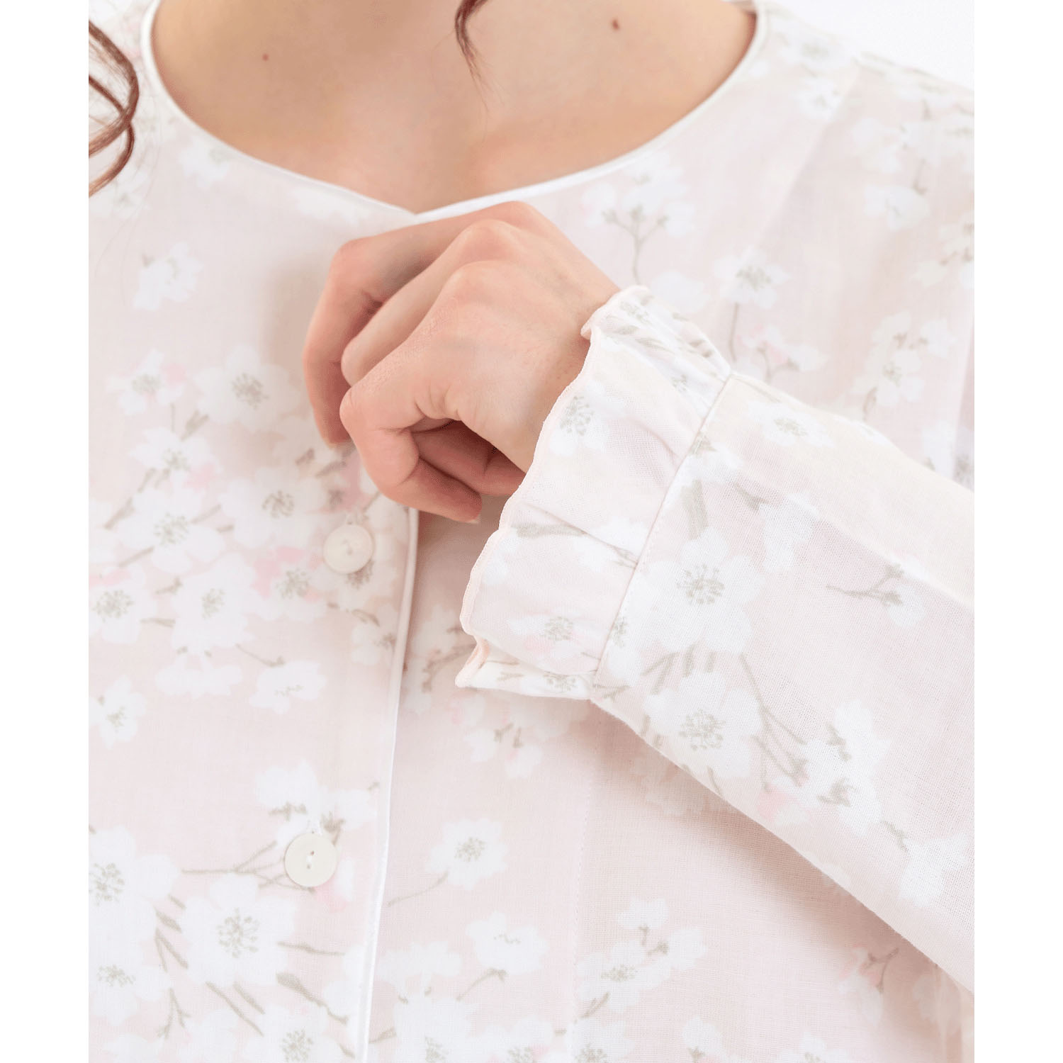 Narue 50／Wガーゼチェリーブロッサムパジャマ - 画像13