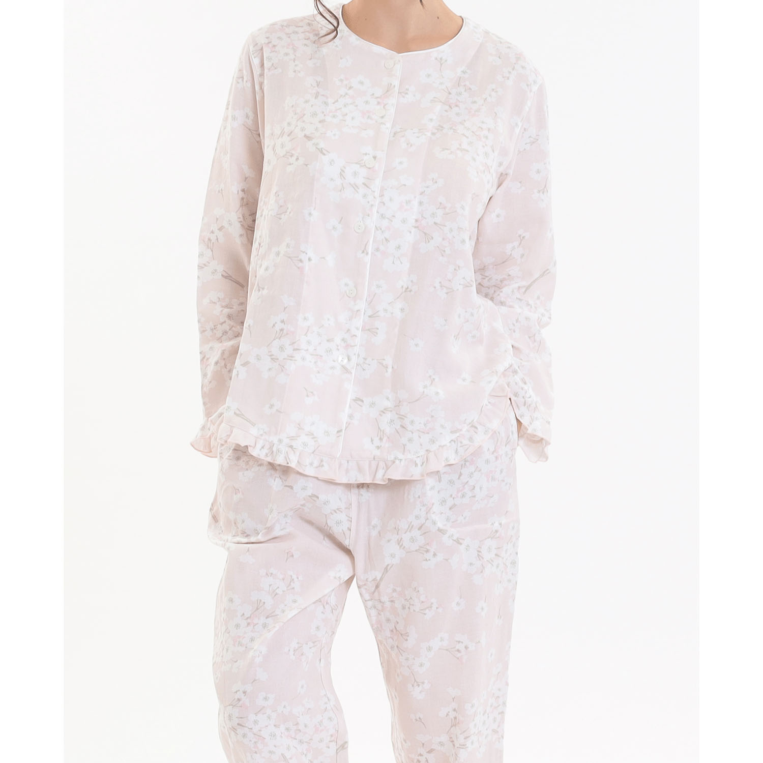 Narue 50／Wガーゼチェリーブロッサムパジャマ - 画像10