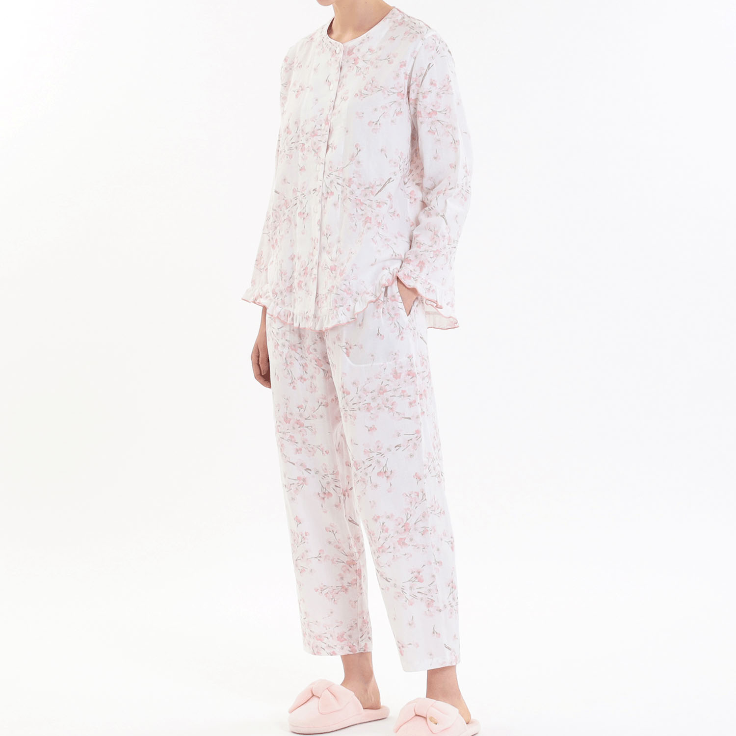 Narue 50／Wガーゼチェリーブロッサムパジャマ - 画像1