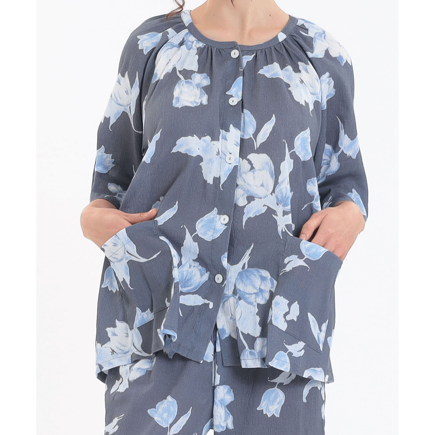 Narue 高島ちぢみチューリップベールパジャマ - 画像7