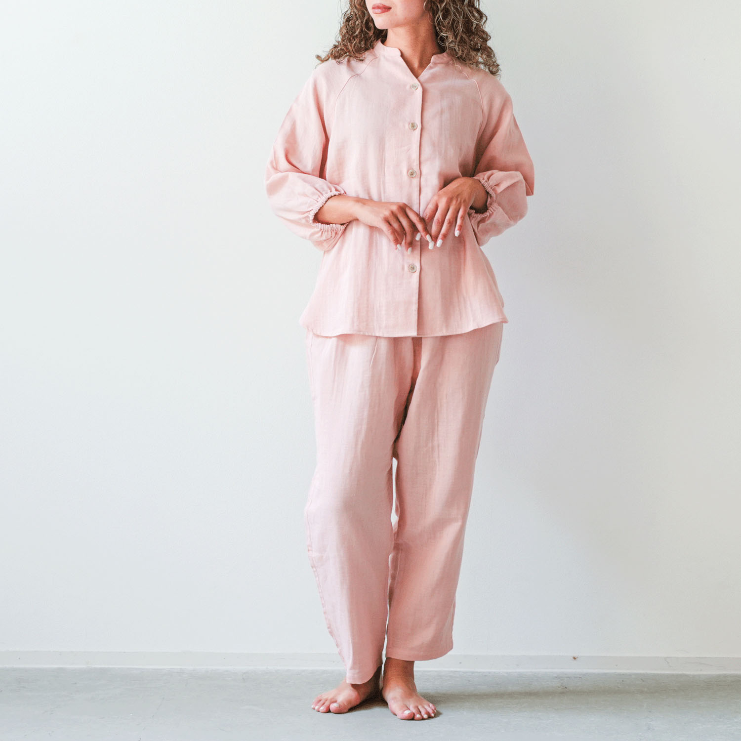 着る保湿クリーム ギャザーボリューム袖7分袖パジャマ - 画像3