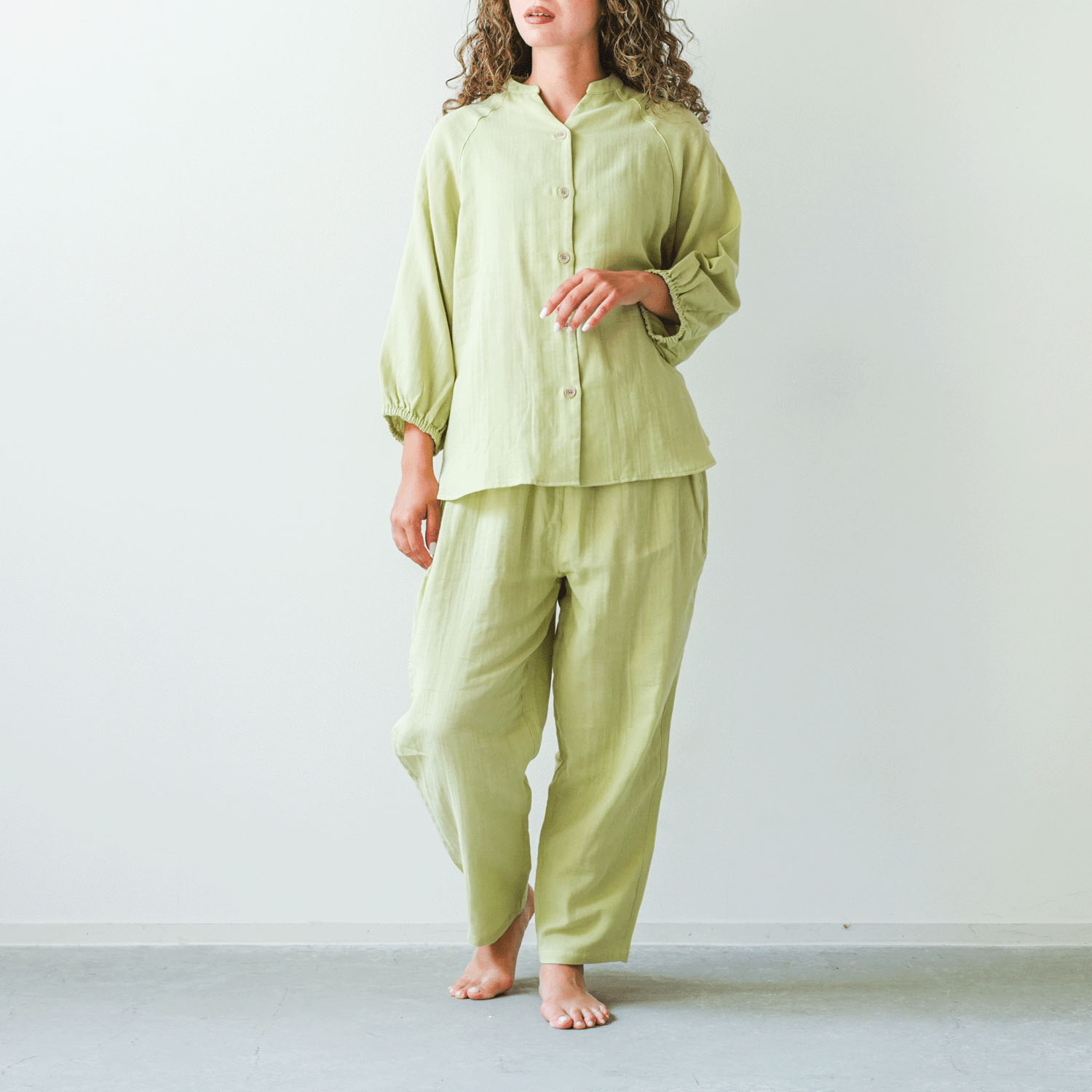 着る保湿クリーム ギャザーボリューム袖7分袖パジャマ - 画像7