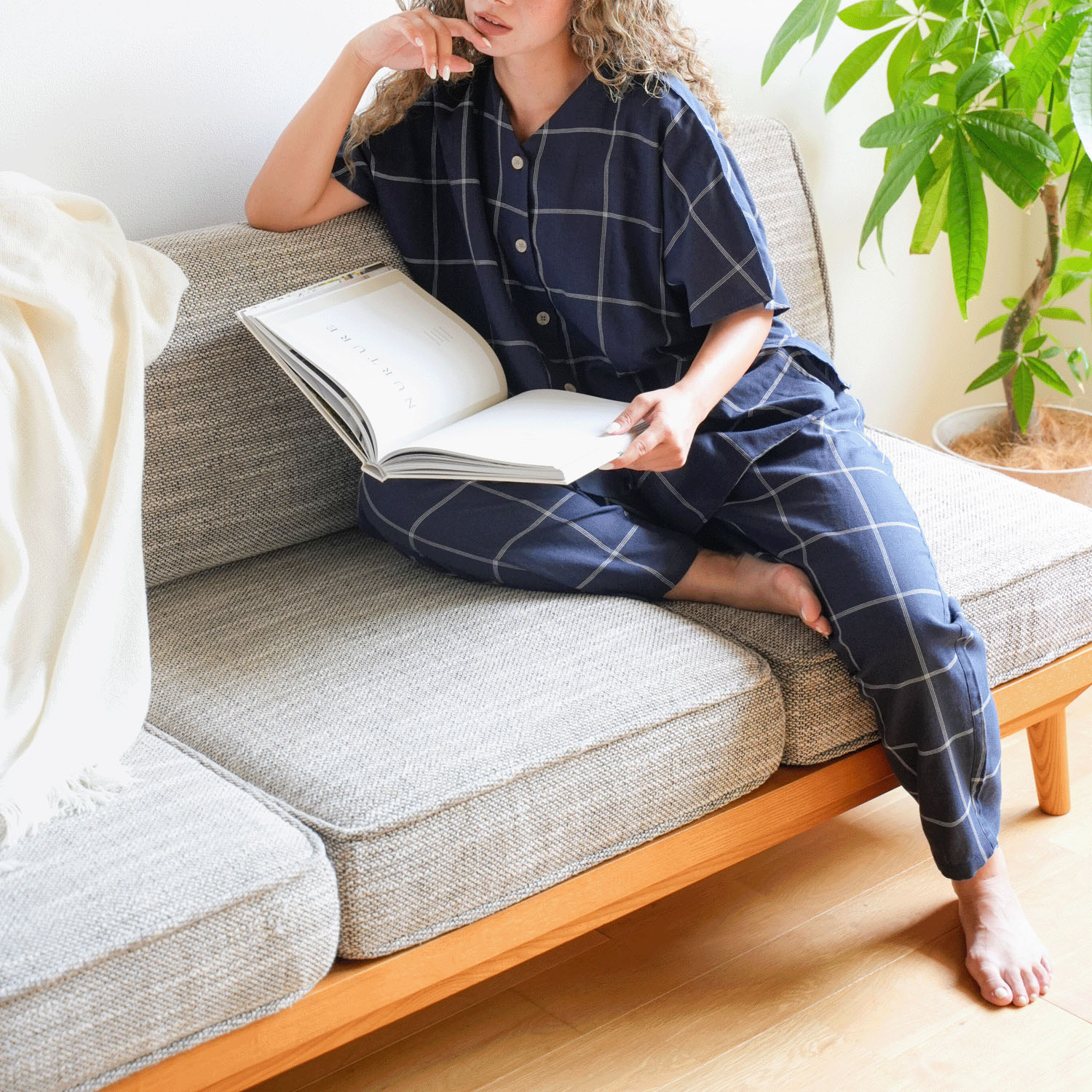 着る保湿クリーム ライトスクエア半袖パジャマ - 画像19