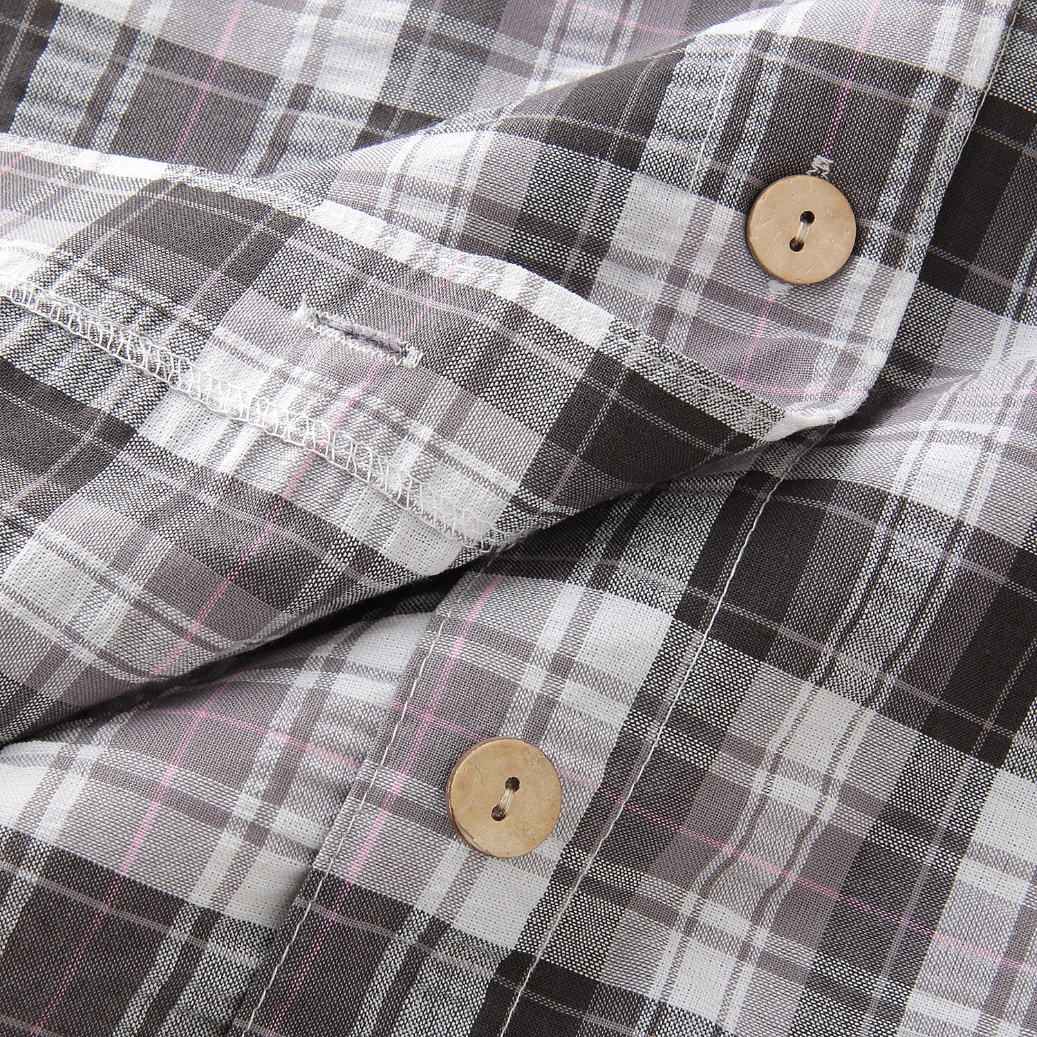 先染サッカー格子スモックパジャマ - 画像4