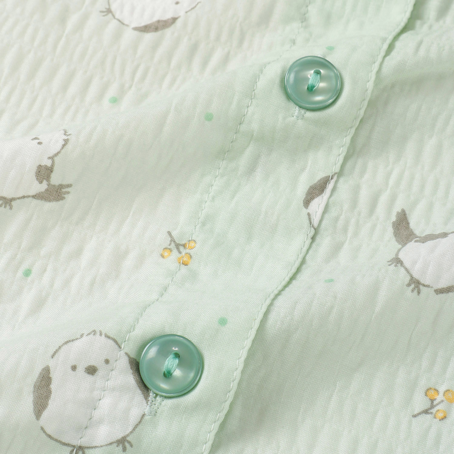 マジョリカ シマエナガ スモック半袖6分丈パンツパジャマ - 画像5