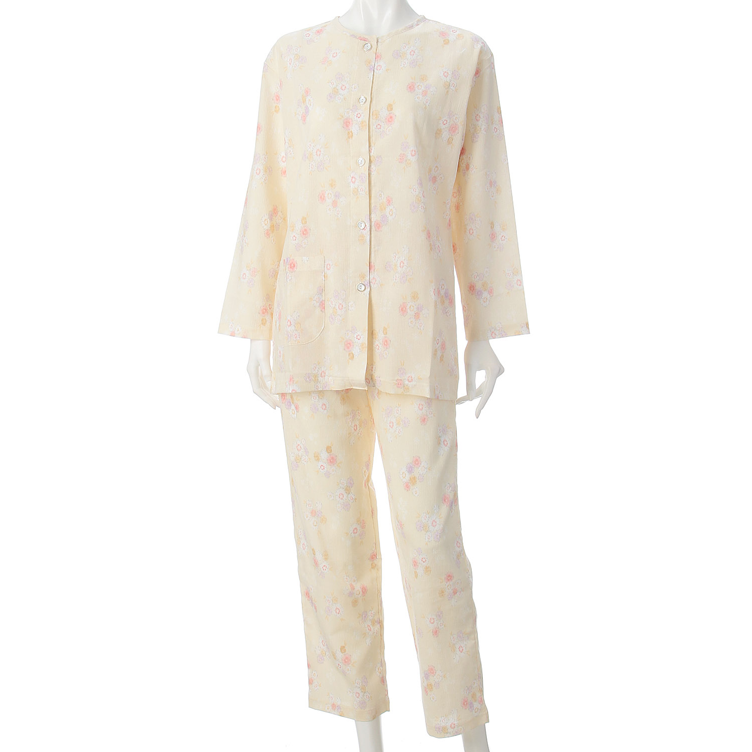 婦人 楊柳全開長袖パジャマ LL 日本製 - 画像2