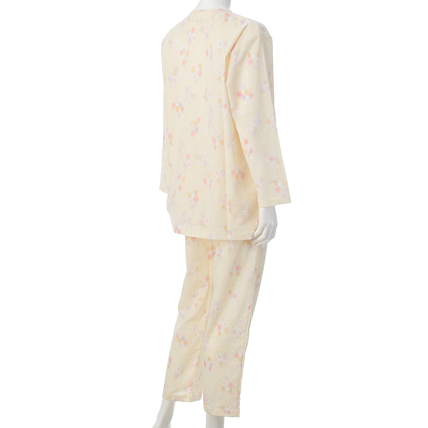 婦人 楊柳全開長袖パジャマ 3L 日本製 - 画像3