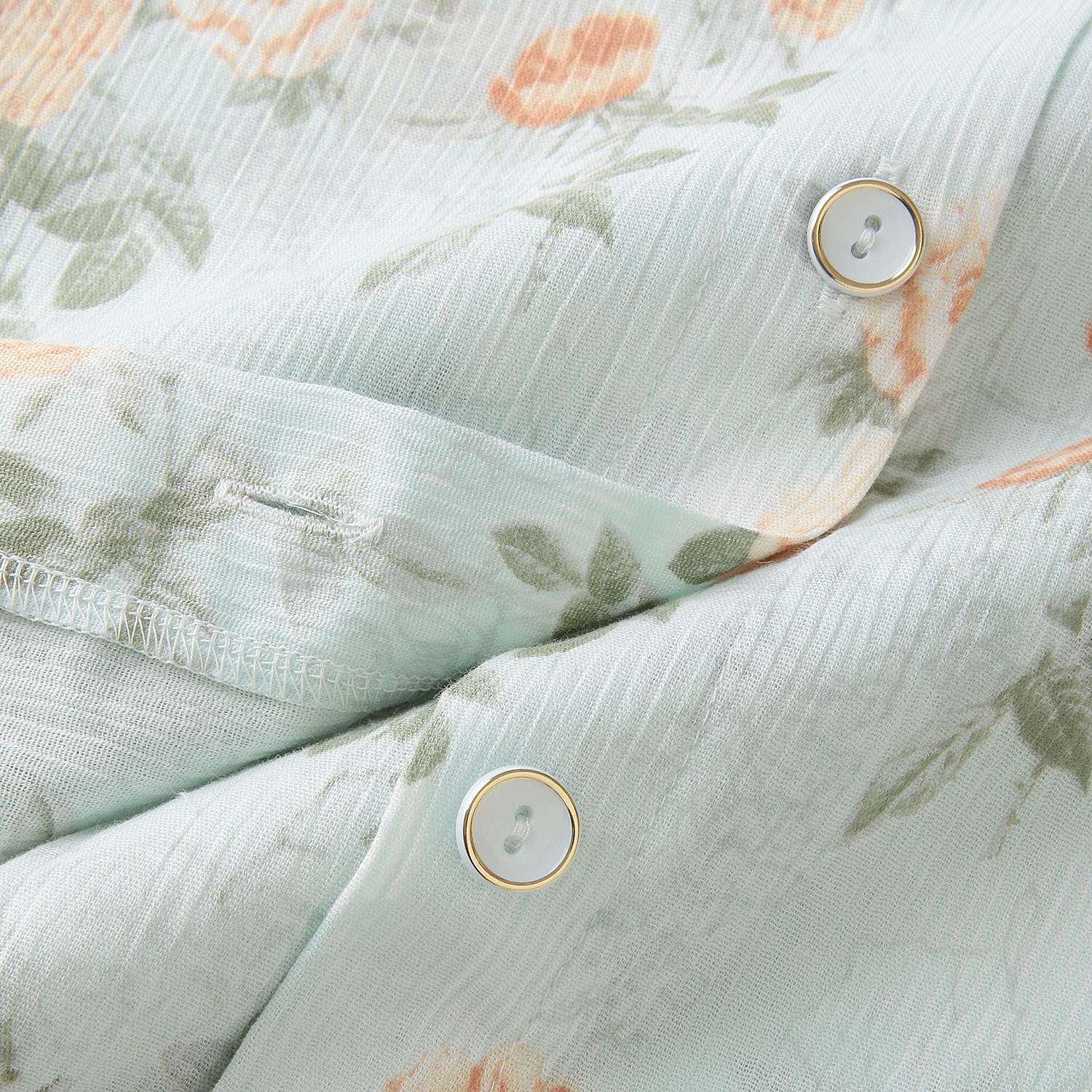 婦人 楊柳全開7分袖パジャマ 3L 日本製 - 画像5