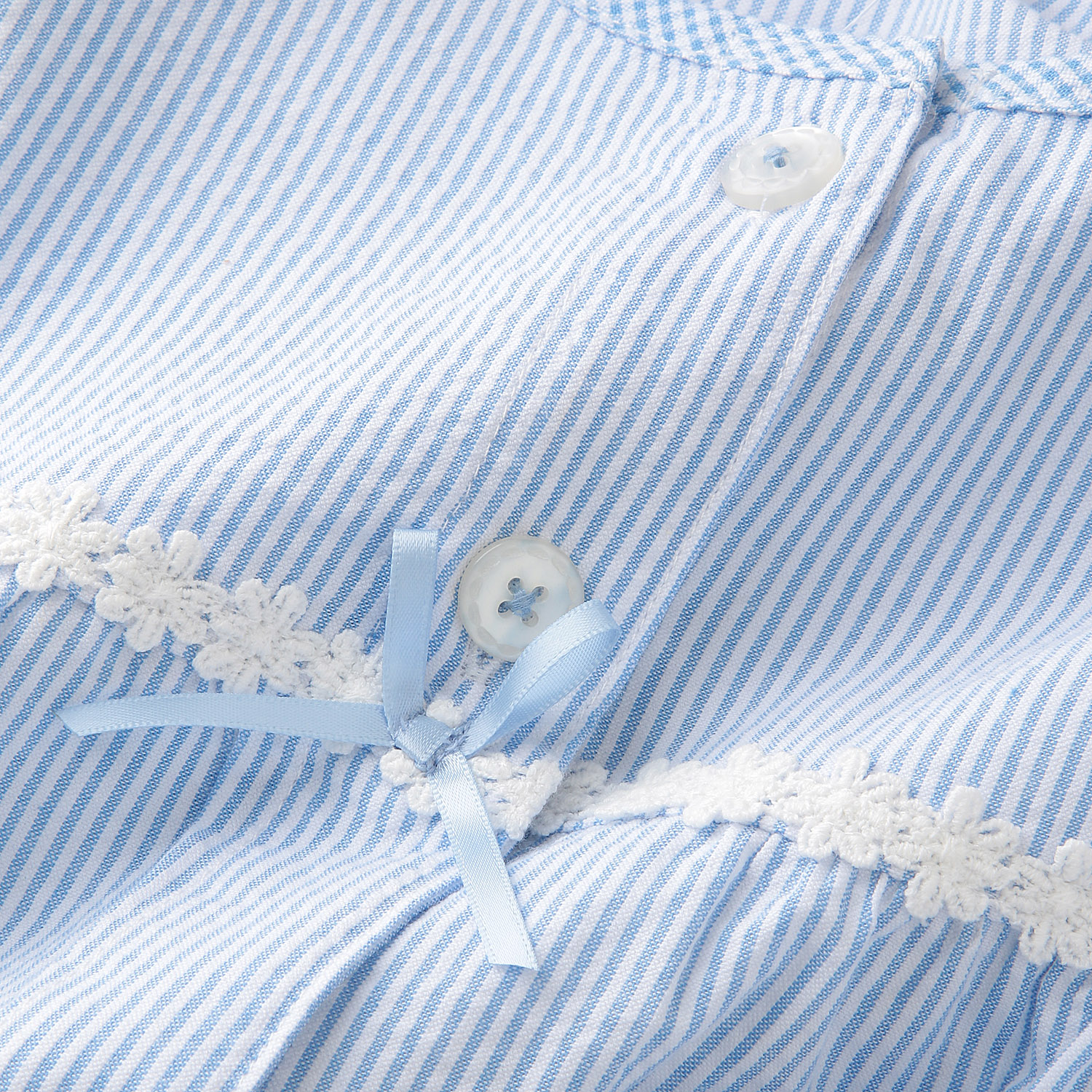 婦人 綿サッカーストライプ シャツパジャマ - 画像4