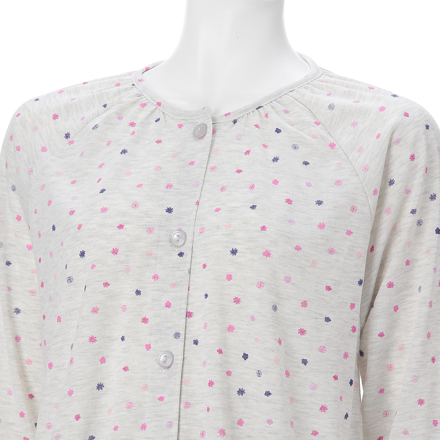 婦人 天竺小花柄 七分袖パジャマ - 画像3