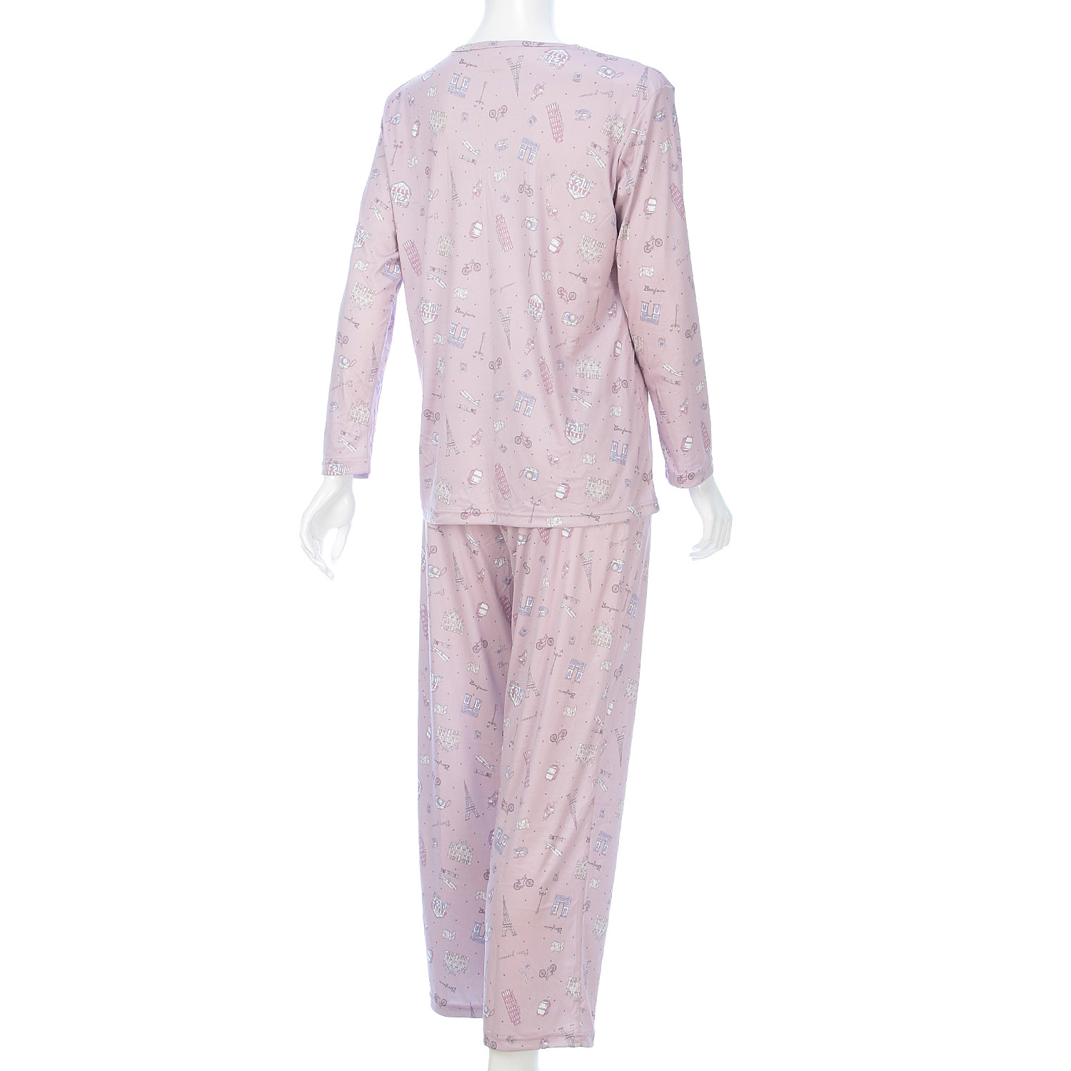 ジョワイユニュイ ポーチ付 携帯パジャマ Tスーツ トラベルドット - 画像3