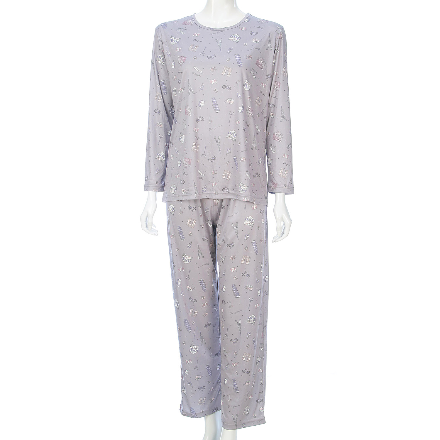 ジョワイユニュイ ポーチ付 携帯パジャマ Tスーツ トラベルドット