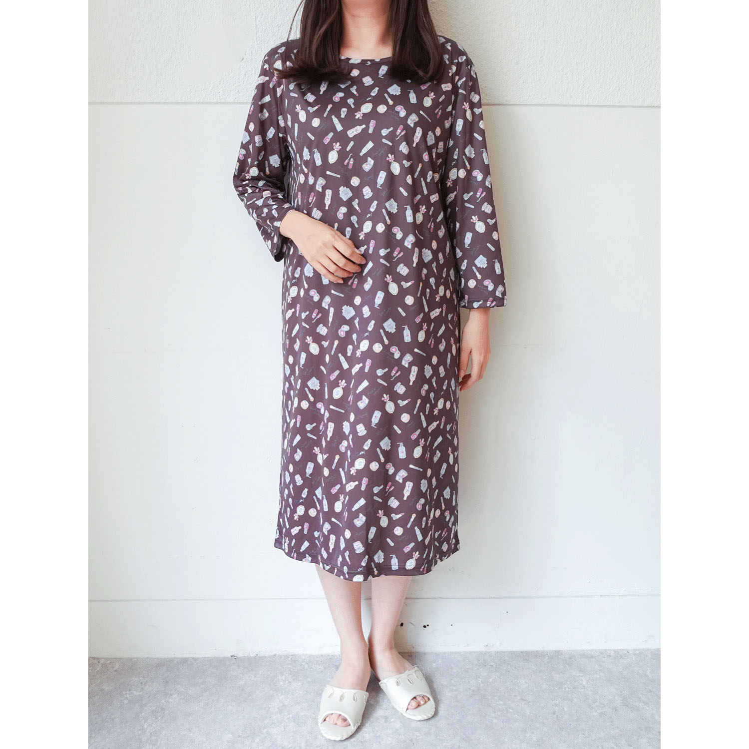 ジョワイユニュイ ポーチ付 携帯パジャマ ワンピース  コスメ - 画像1