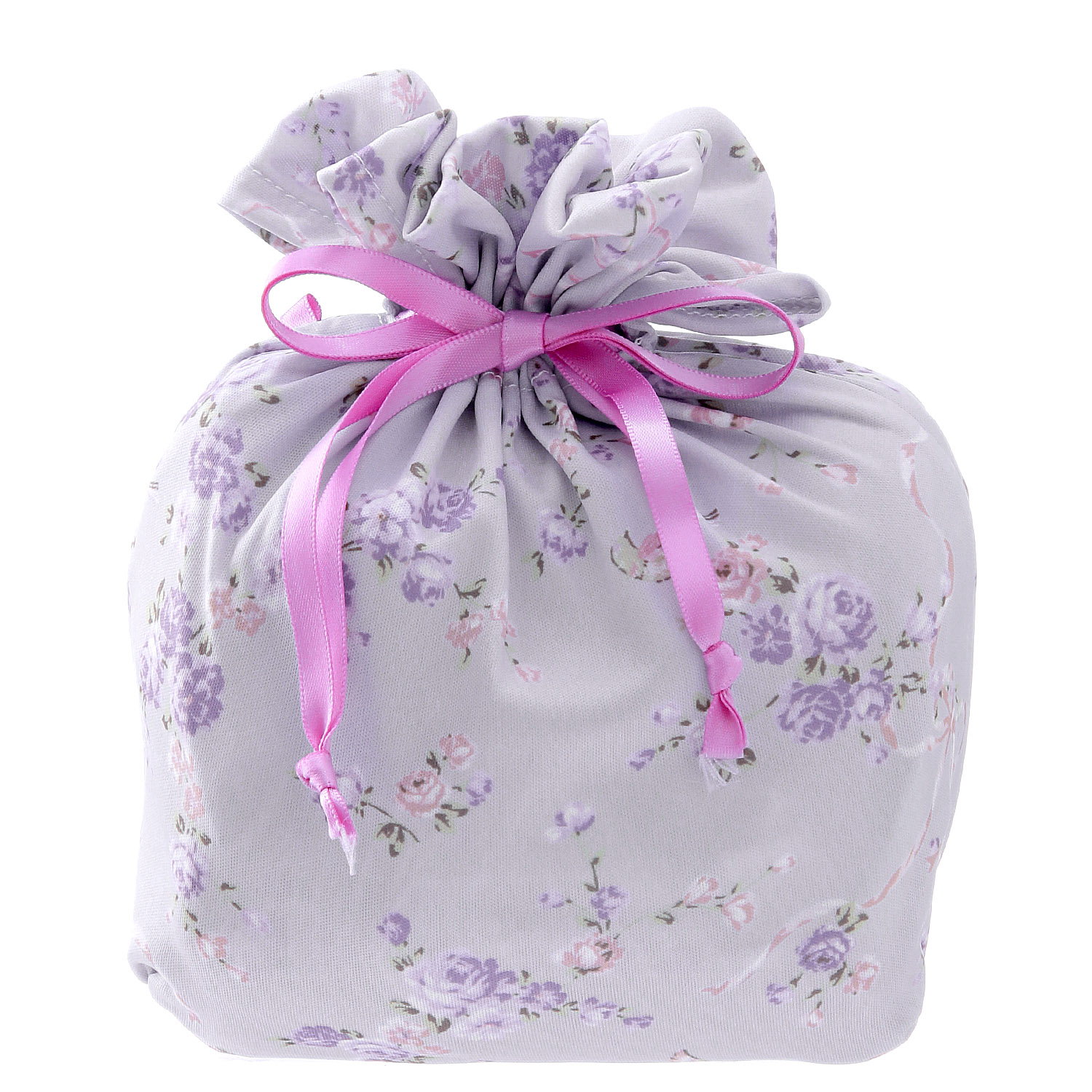 ジョワイユニュイ ポーチ付 携帯パジャマ Tスーツ リボンブーケ - 画像3