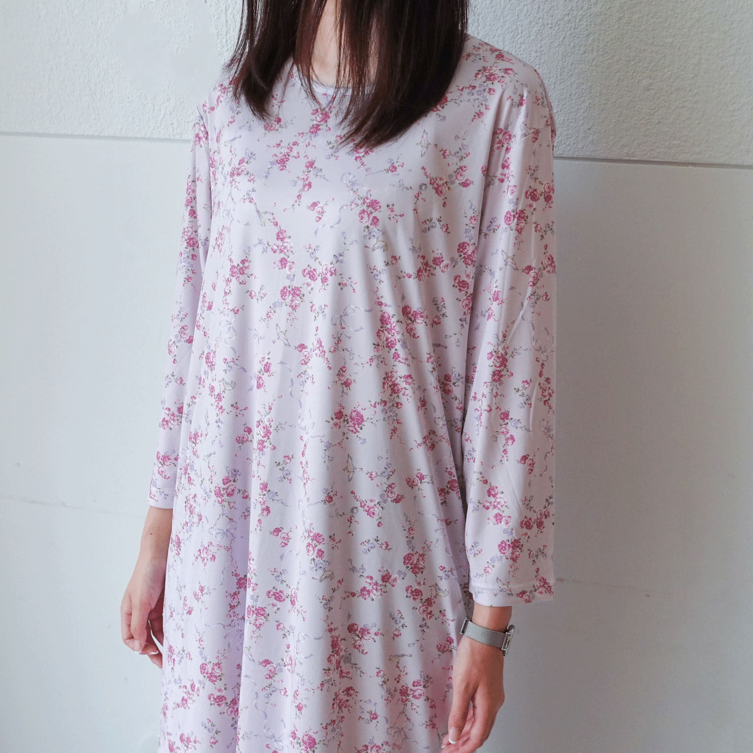 ジョワイユニュイ ポーチ付 携帯パジャマ ワンピース  リボンブーケ - 画像10