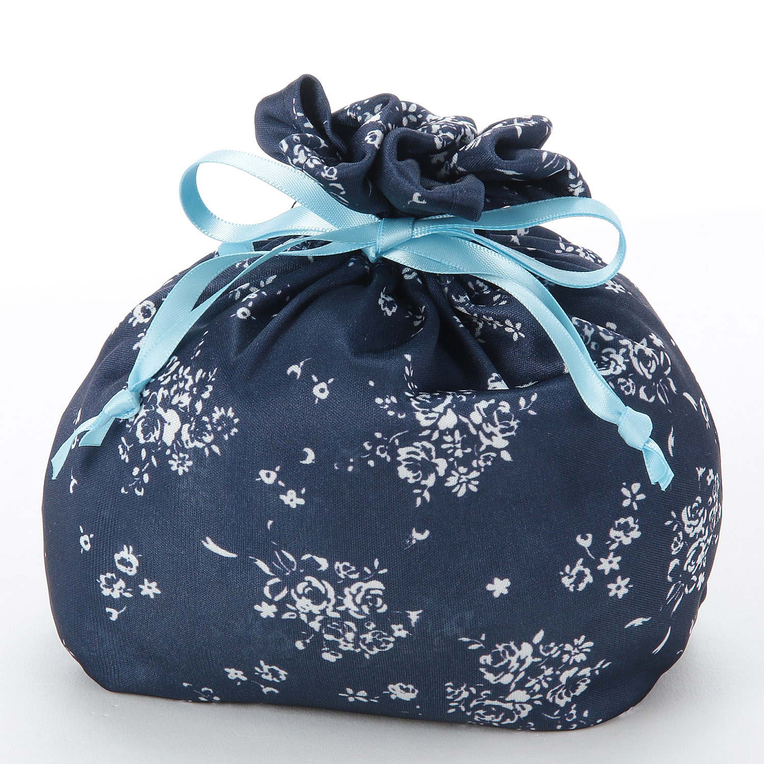 ジョワイユニュイ ポーチ付携帯パジャマ 単色花柄パンツ無地 - 画像10