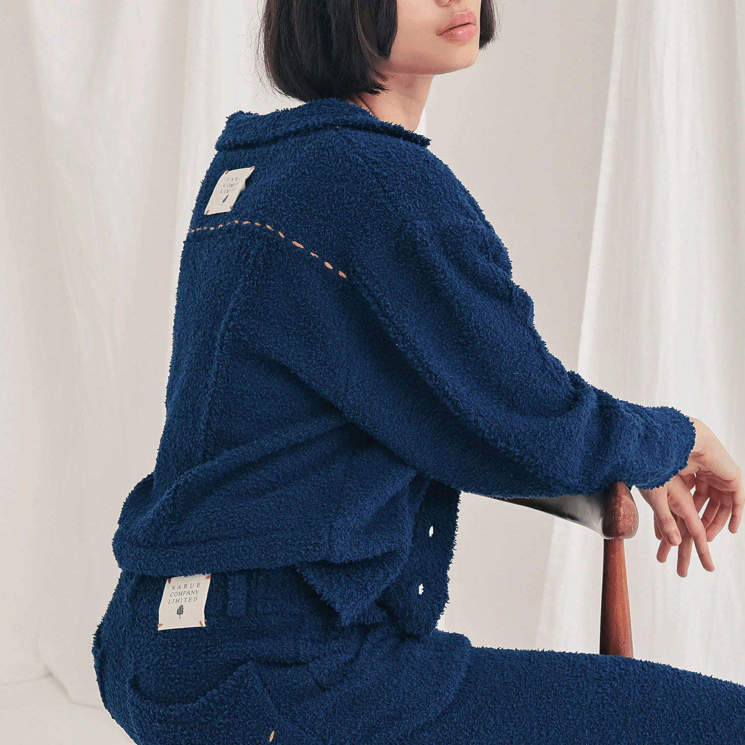 Narue モールニットフラッフィーデニム トップス - 画像14