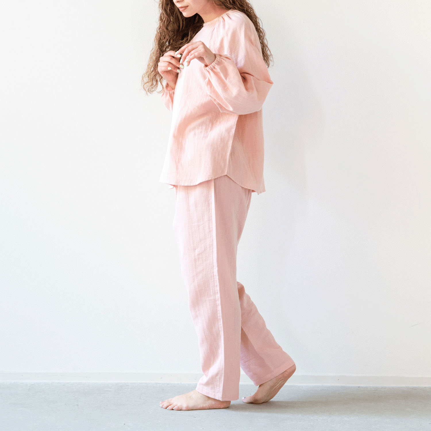 着る保湿クリーム ラグランプルオーバーパジャマ - 画像8