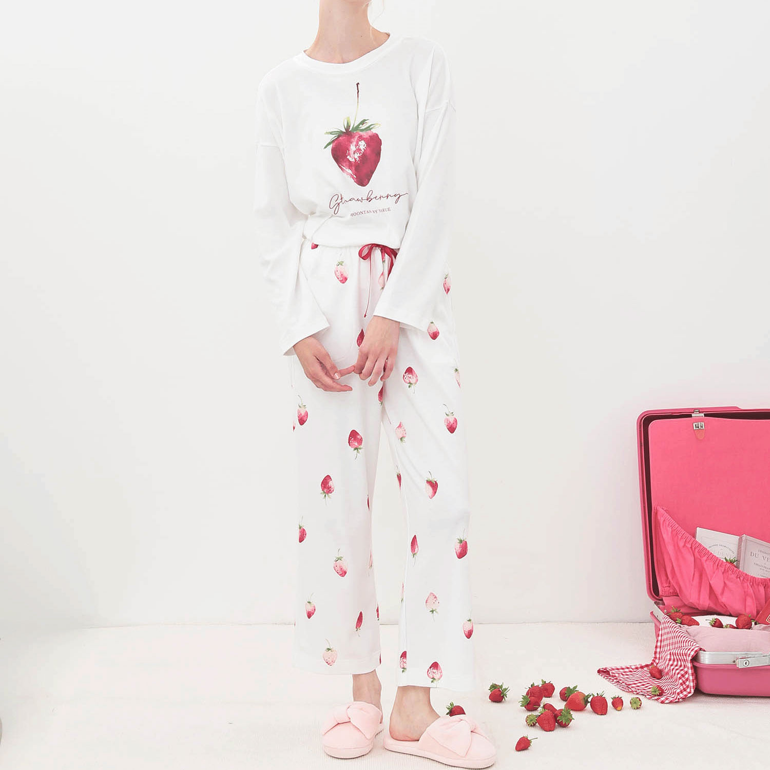 Narue コットンスムースいちごセットアップ - 画像2