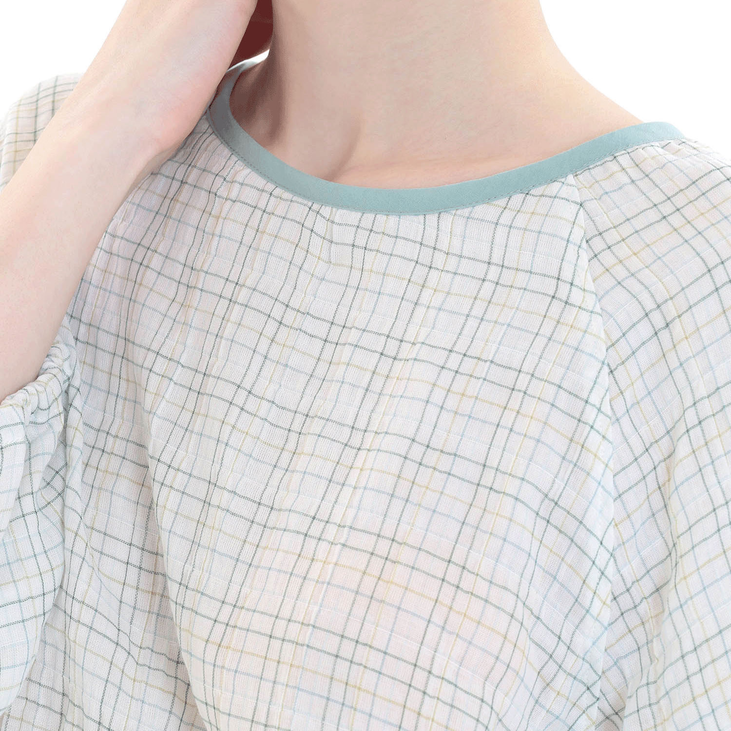 Narue シャーリングダブルガーゼラインチェックセットアップ - 画像20