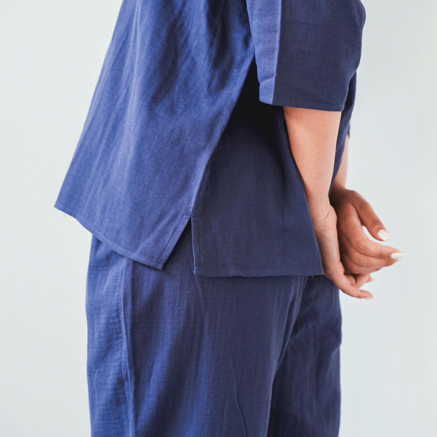 着る保湿クリーム キーネック7分袖パジャマ×ピロケースセット - 画像15