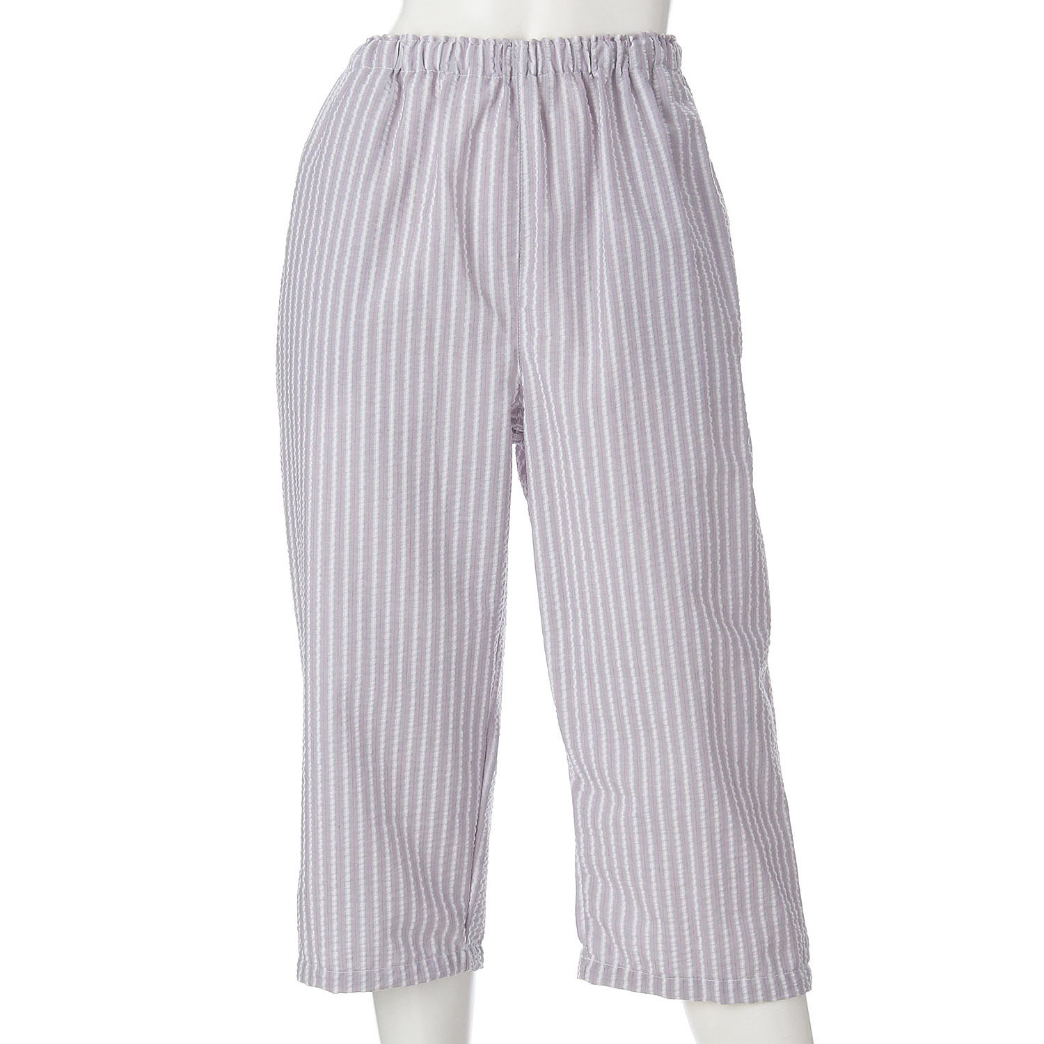 婦人 先染サッカーストライプ パンツ - 画像1