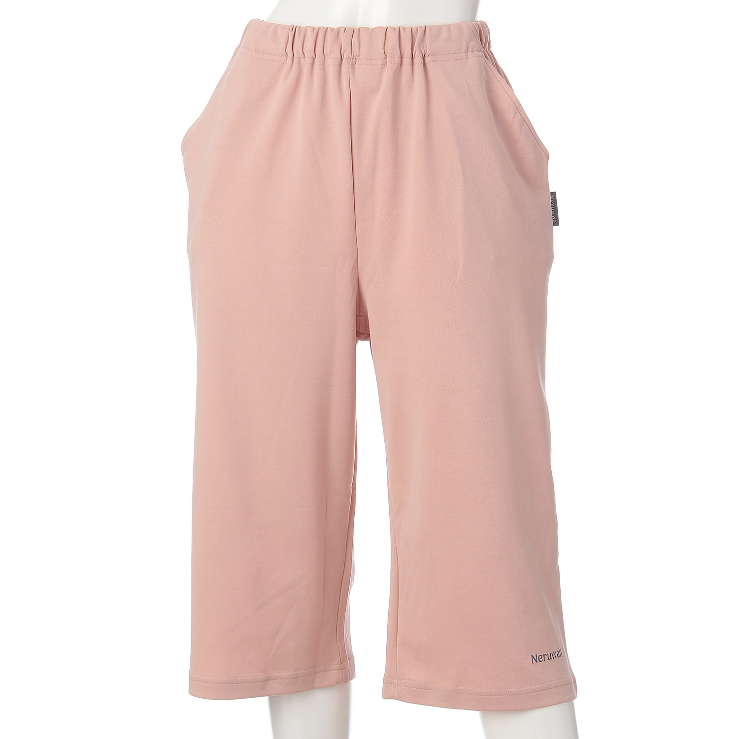 Neruwell（ネルウェル）婦人ダンボール無地 半袖6分丈パンツセットアップ - 画像3