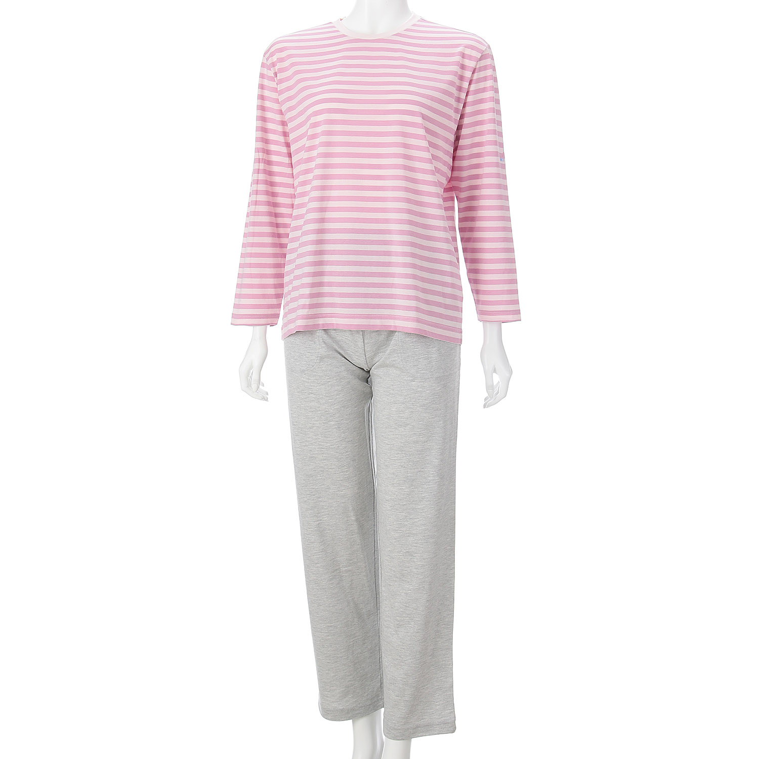 GUNZE コムシコムサ 婦人 ボーダーTスーツ