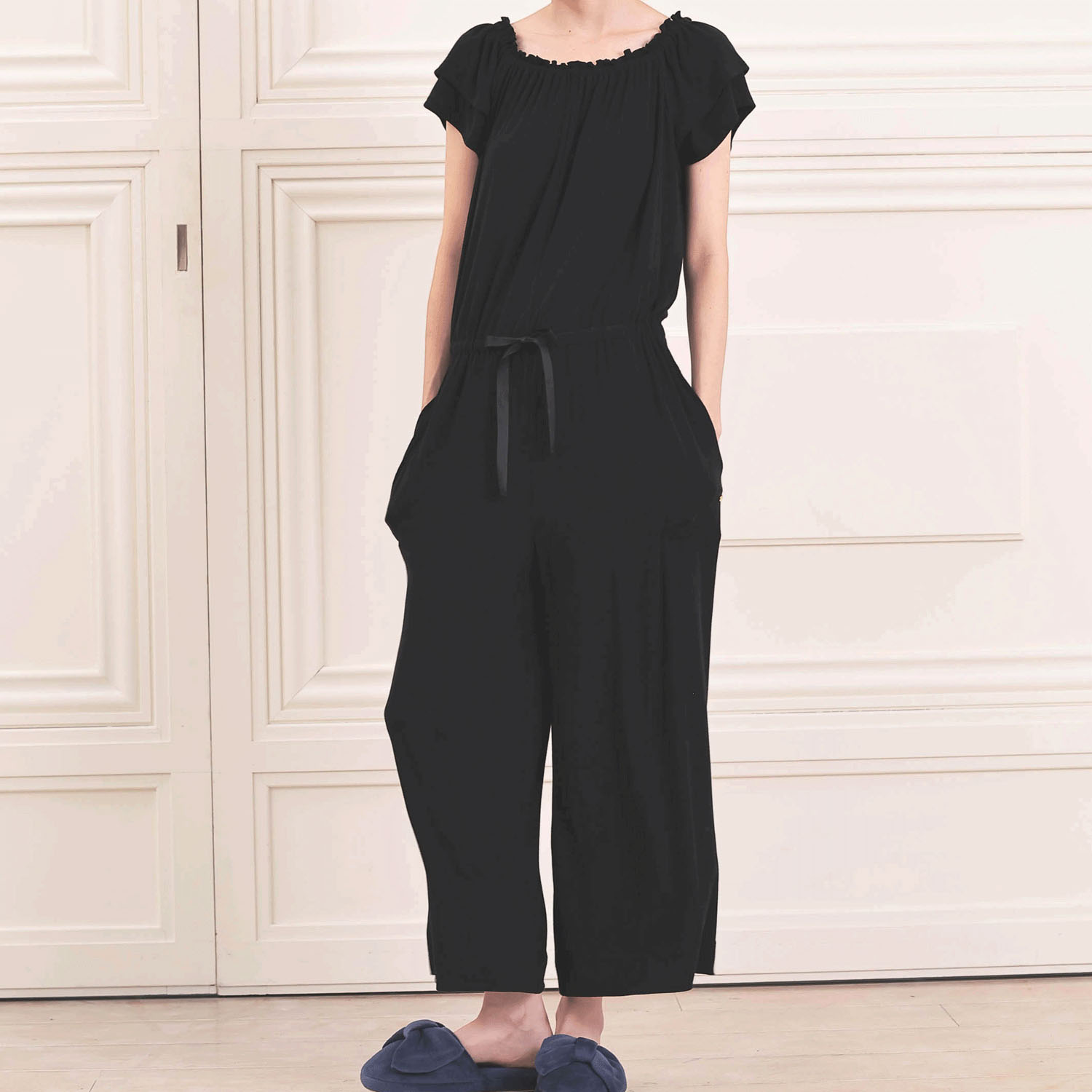 Narue 接触冷感リブニットオールインワン - 画像2